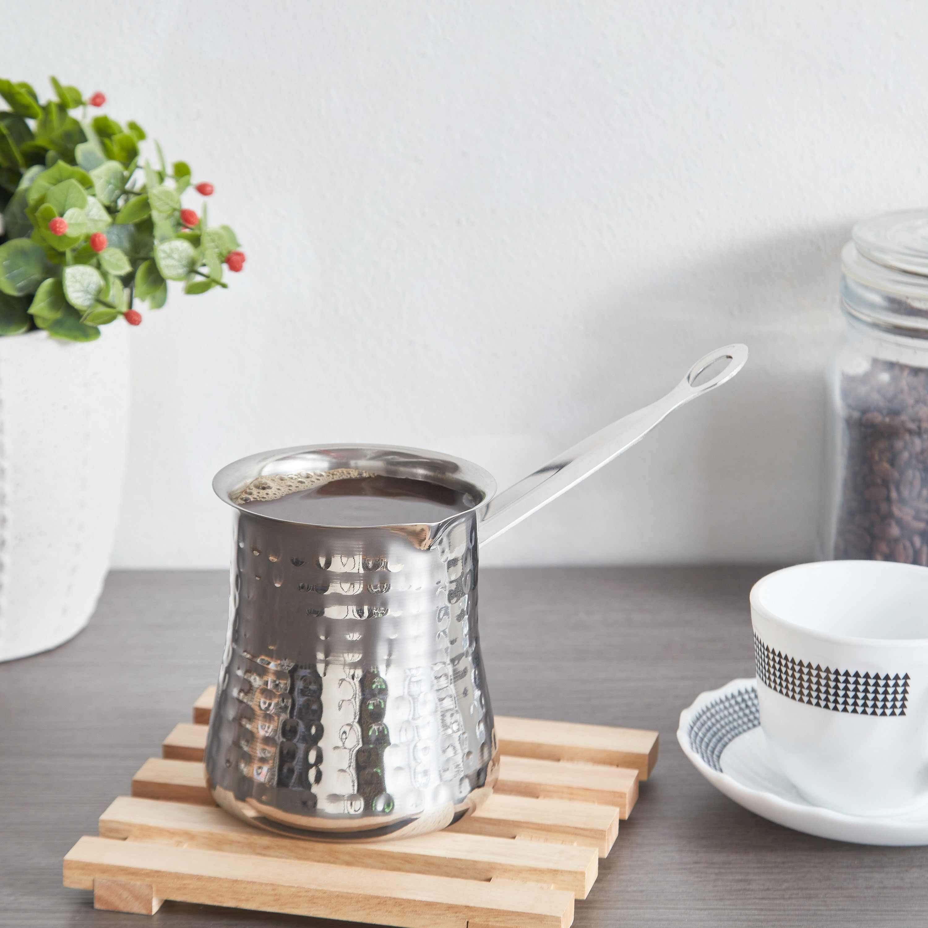 Shine Hammered Stainless Steel Coffee Warmer - 600 ml-hbxkitchen-kitchenware-foodpreparation-image-5