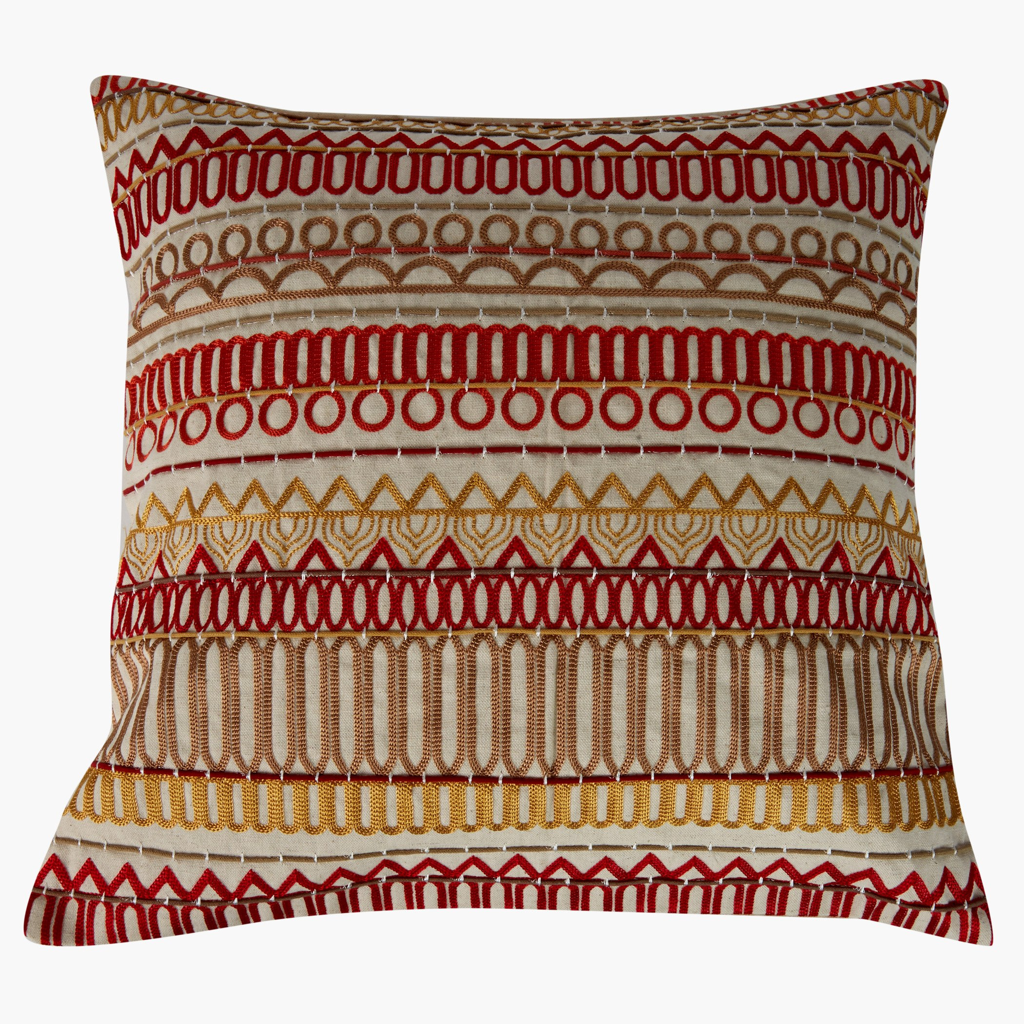 غطاء وسادة مطرّز ومقلّم - 45x45 سم-hbxhomeware-cushionsandcovers-cushioncovers-image-1