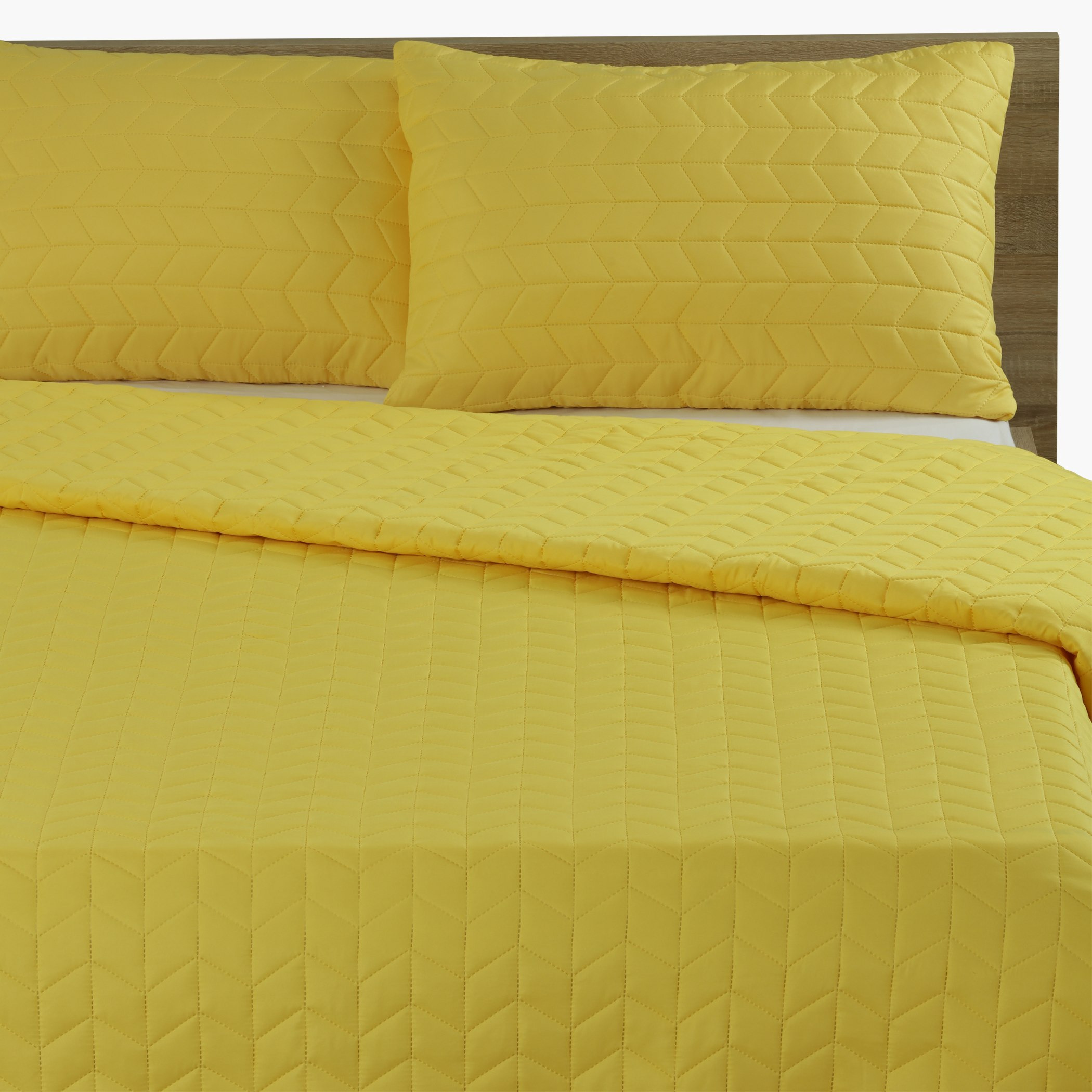 طقم مفارش سرير مزدوج من 3 قطع مبطّنة من أبيجايل - 240x260 سم-hbxdecorandfurnishings-bedding-bedspreadsandquilts-image-1