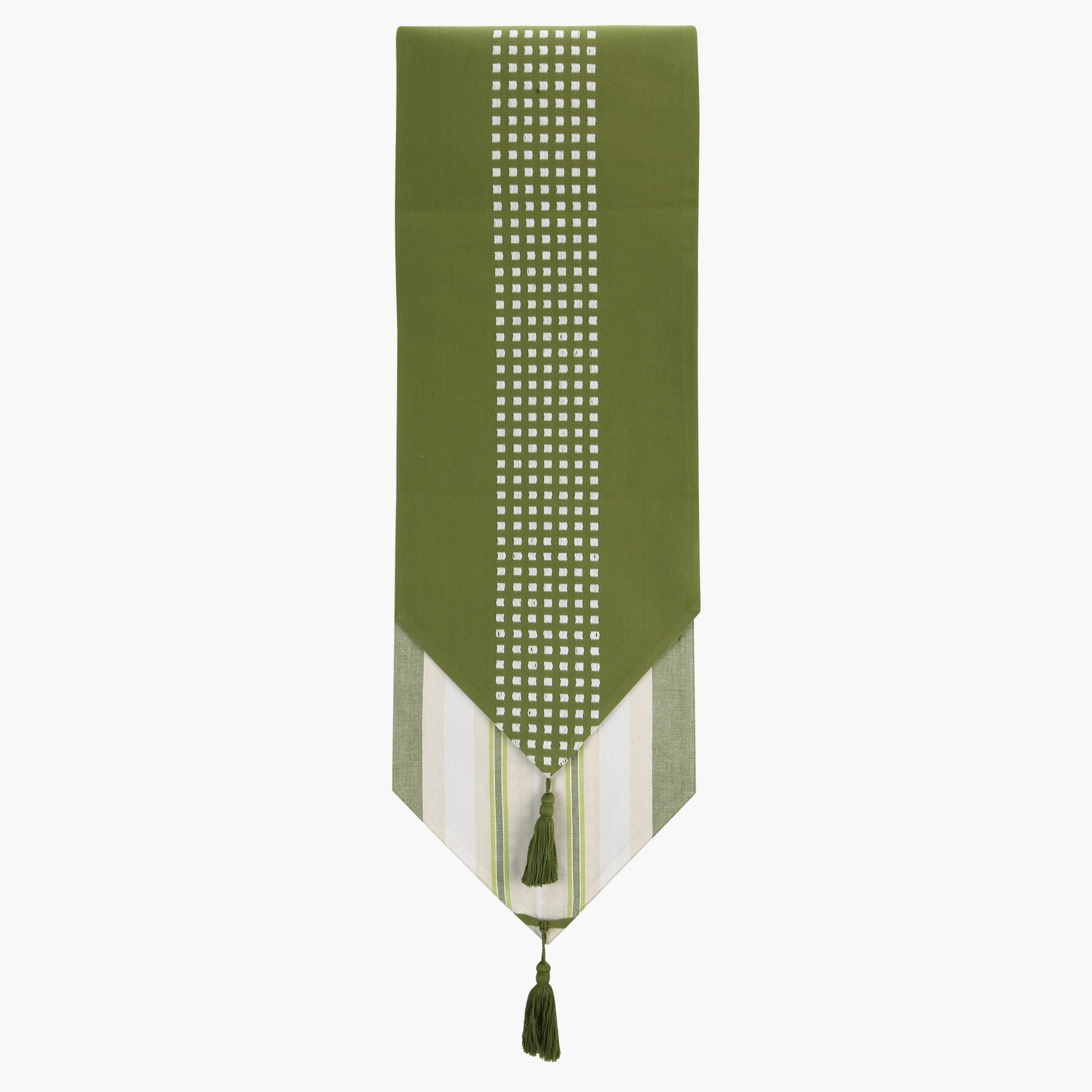 مفرش طاولة يُستخدم على الوجهين مزدان بشُرّابات ناثان-hbxdecorandfurnishings-homefurnishings-tablelinens-image-2