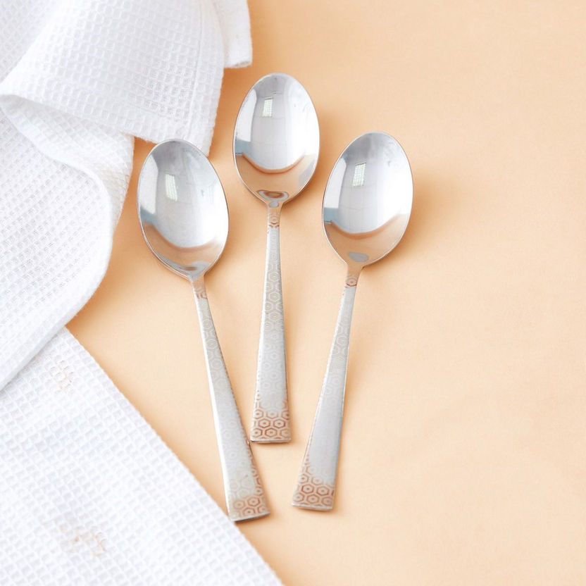 Vivante Printed Dinner Spoon - Set of 3-Cutlery-image-0