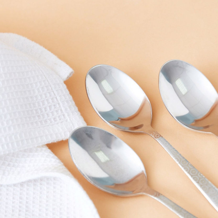 Vivante Printed Dinner Spoon - Set of 3-Cutlery-image-1