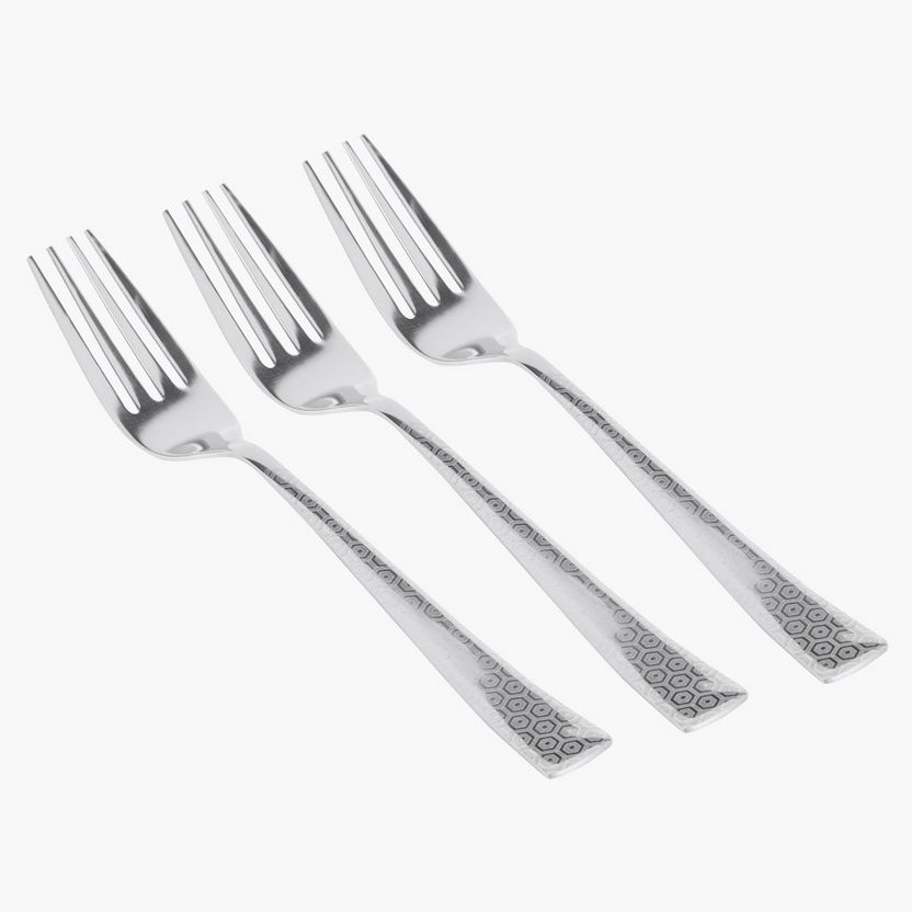 Vivante Printed Dinner Fork - Set of 3-Cutlery-image-0