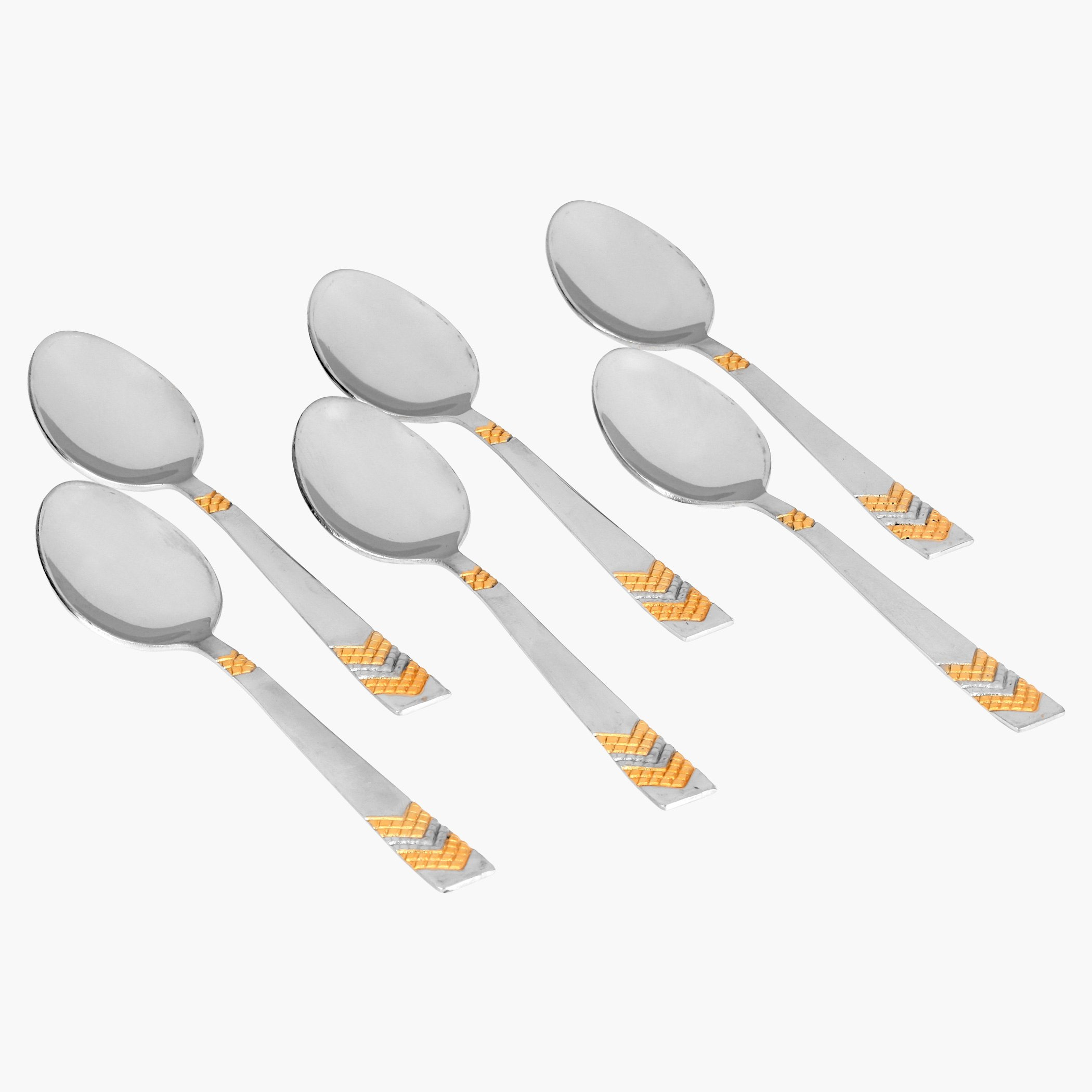 طقم ملاعق شاي من 6 قطع بارزة الملمس من راجا-hbxhomeware-hbxkitchen-image-1