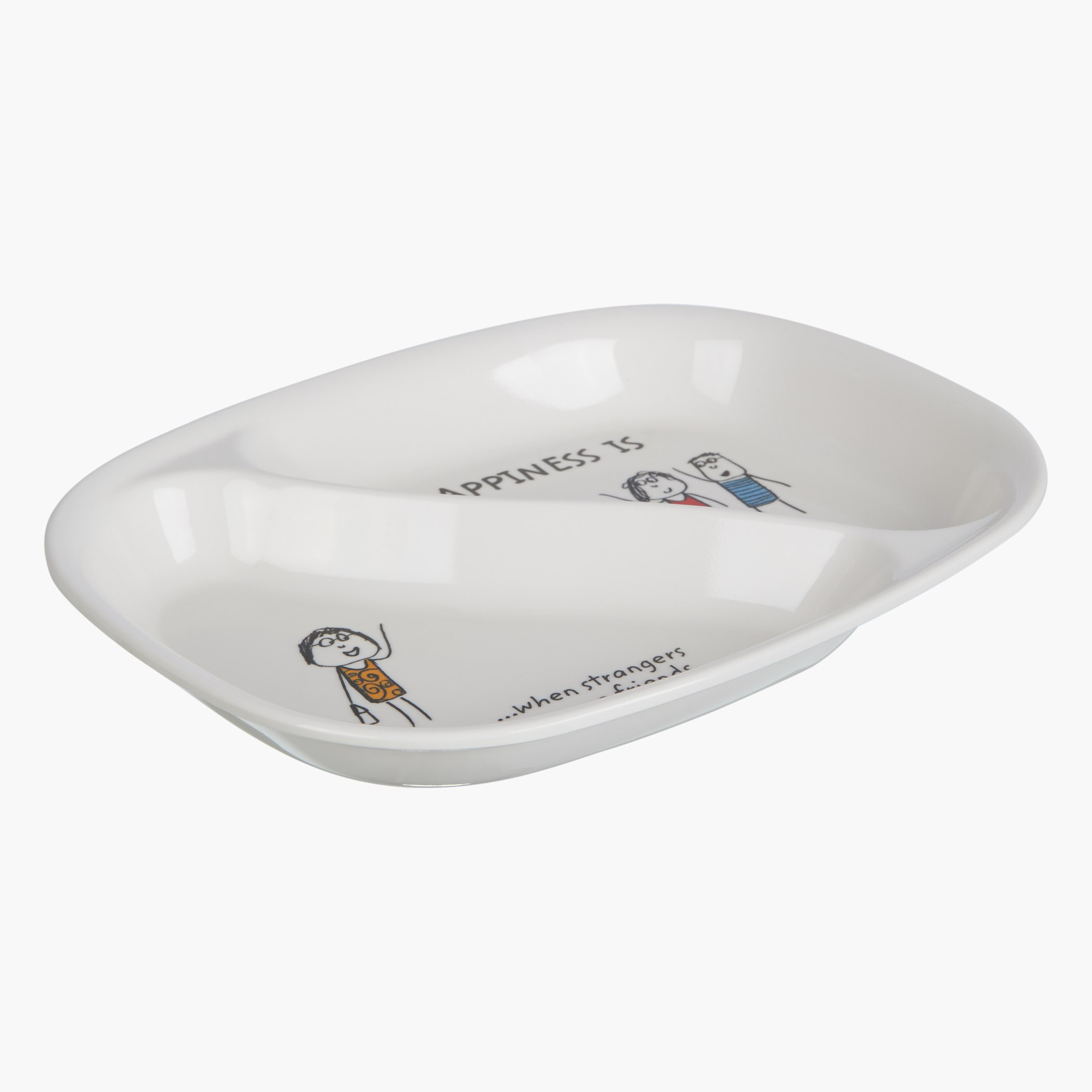 صحن بقسمين هابينيس -  22 سم-hbxdecorandfurnishings-tabletop-serveware-image-2