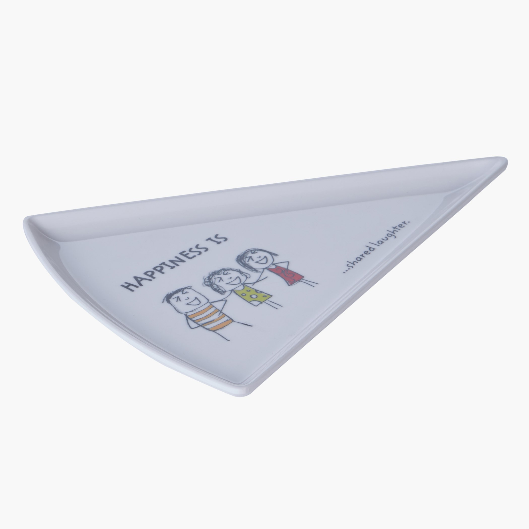Happiness is Pizza Printed Triangular Plate-hbxdecorandfurnishings-tabletop-serveware-image-1