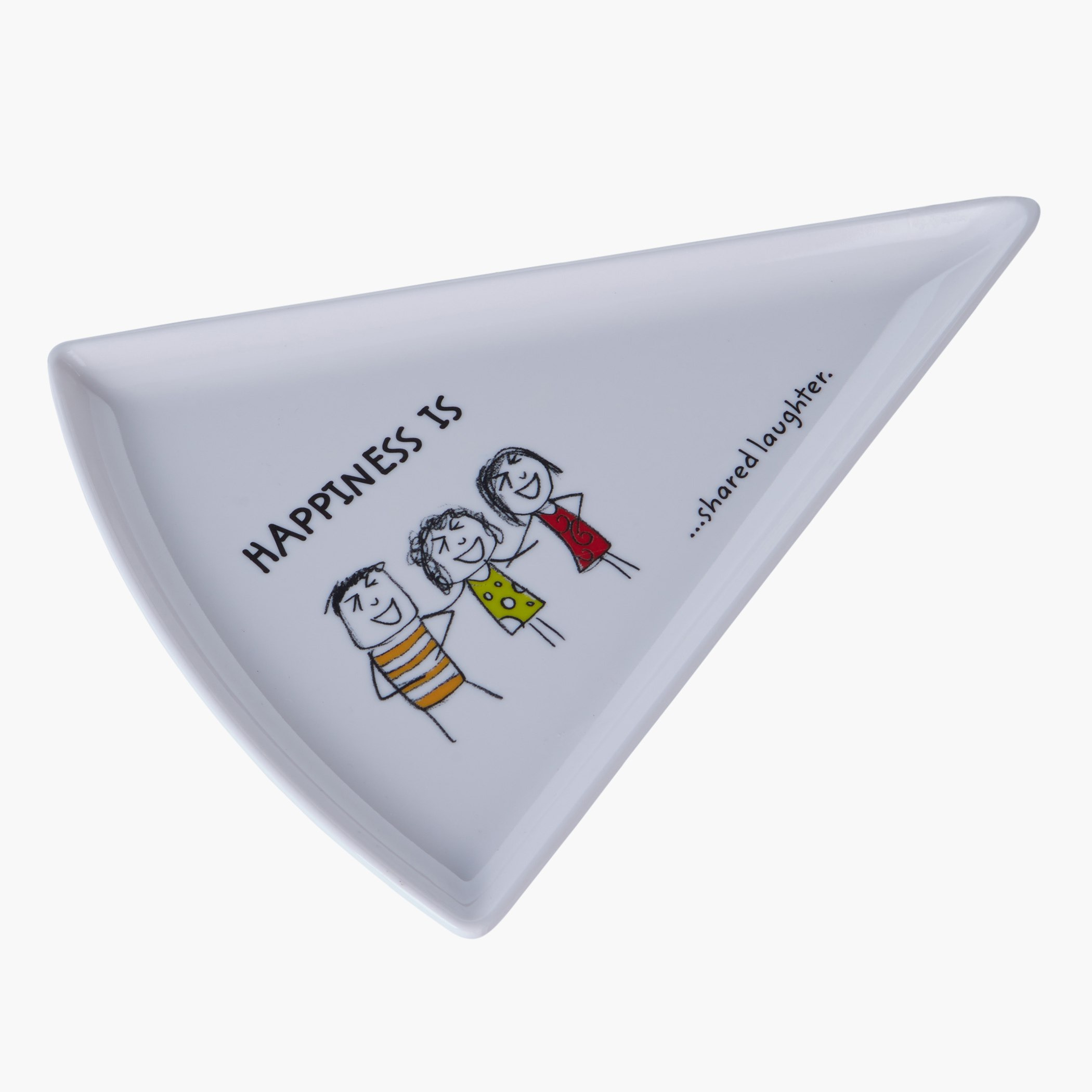 Happiness is Pizza Printed Triangular Plate-hbxdecorandfurnishings-tabletop-serveware-image-2