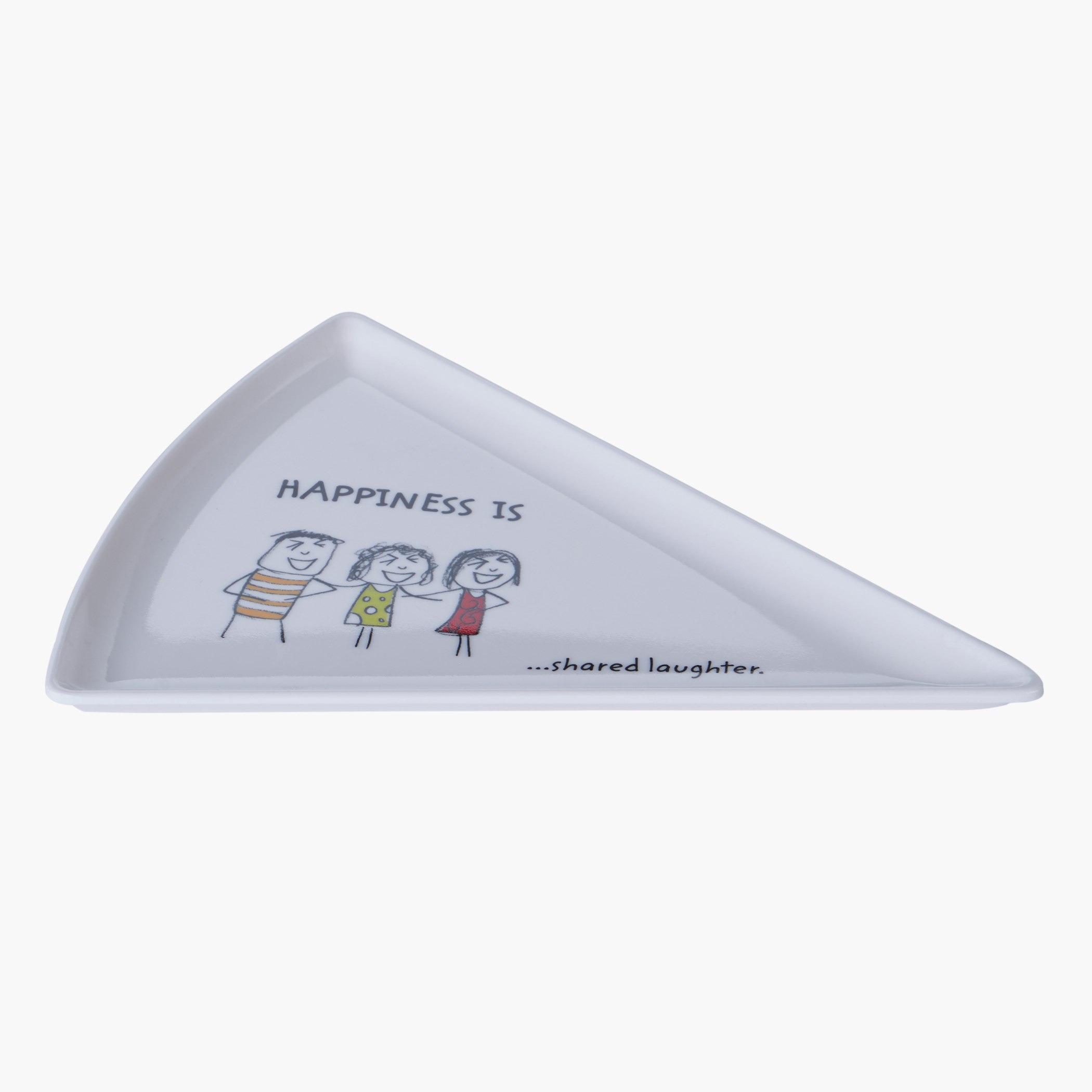 Happiness is Pizza Printed Triangular Plate-hbxdecorandfurnishings-tabletop-serveware-image-3
