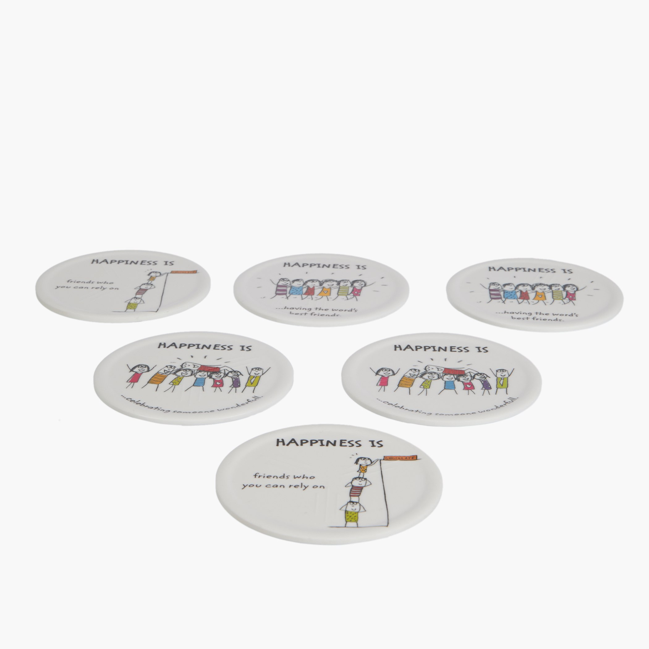 طقم واقيات أكواب مستديرة 6 قطع هابينيس-hbxdecorandfurnishings-tabletop-serveware-image-1