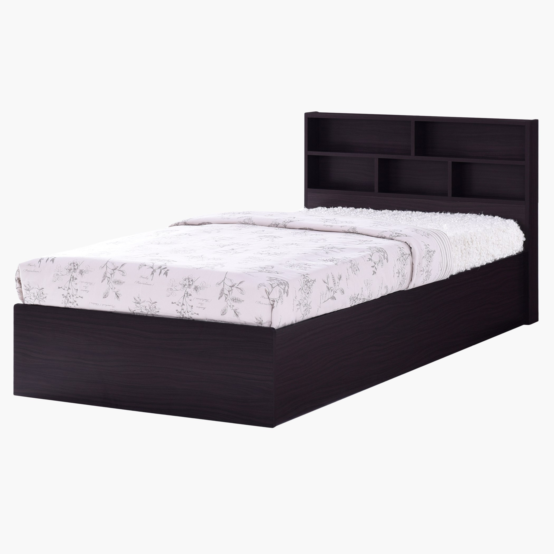 سرير فردي بلوح رأسي مع 5 أقسام تخزين - أجاتا من موڤو - 90x90 سم-hbxfurniture-bedsandbedsets-beds-single-image-1