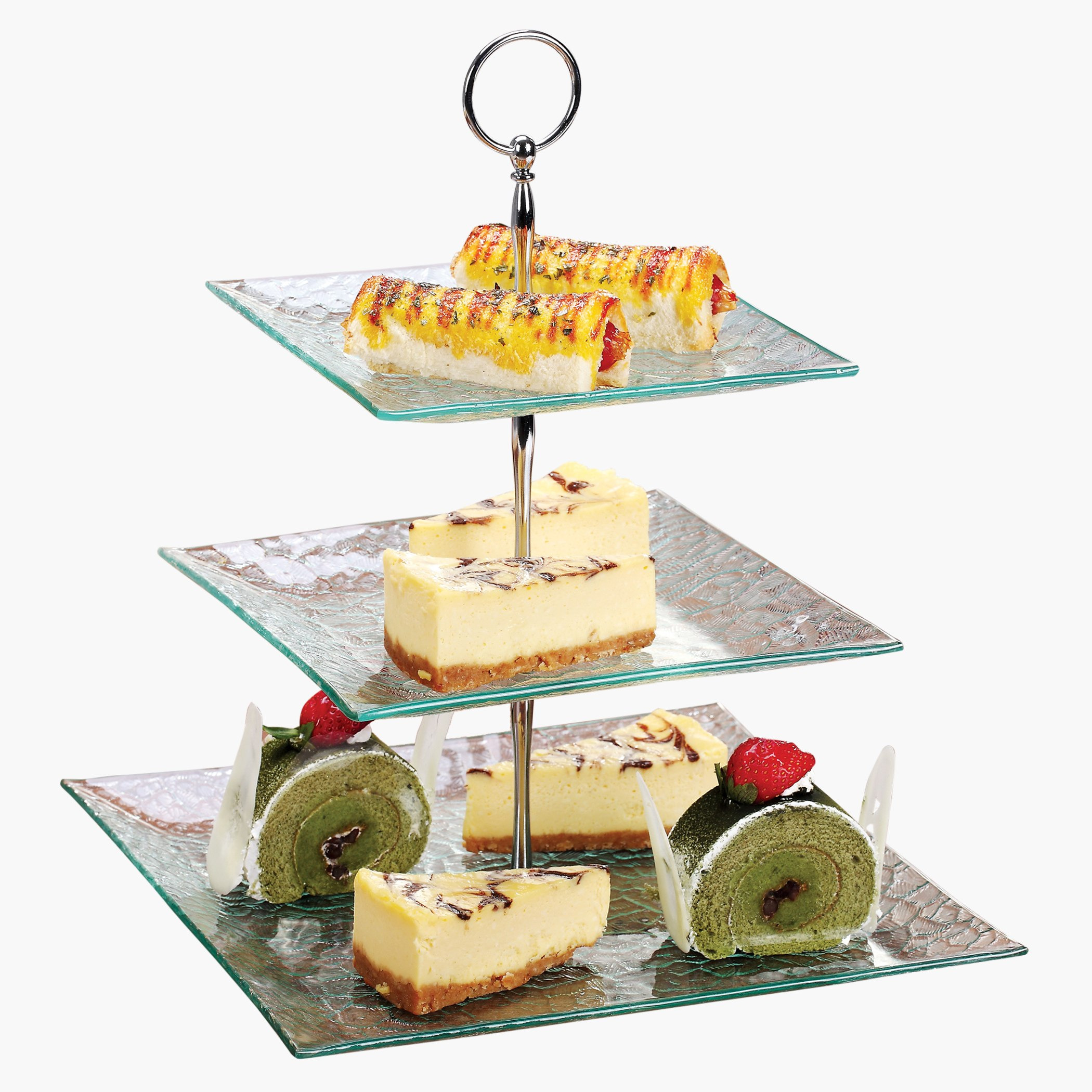 Belcasa 3-Tier Square Fruit Plate with Stand-hbxdecorandfurnishings-tabletop-serveware-image-1
