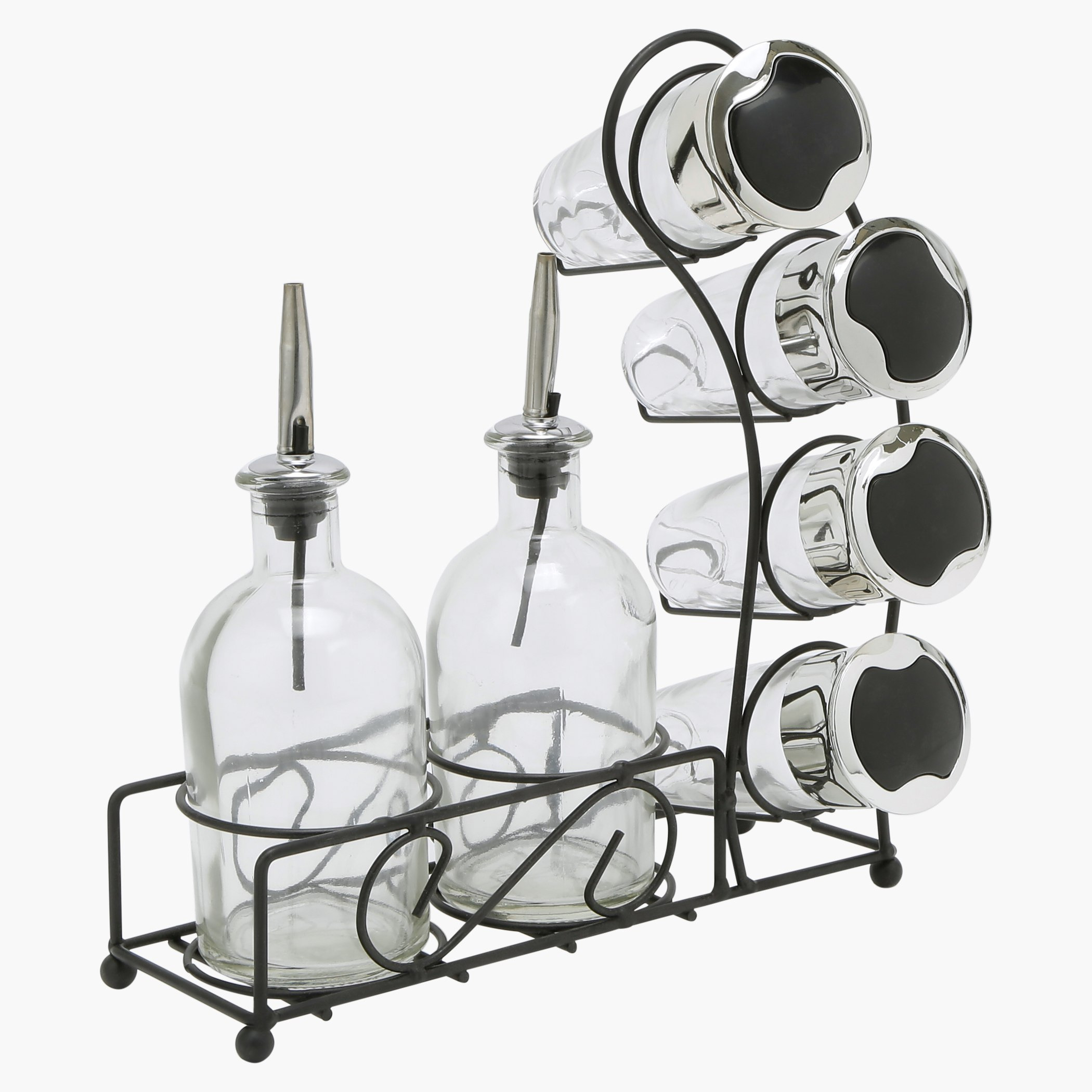 طقم توابل زجاجي من 7 قطع بحامل بيلكاسا-hbxhomeware-hbxkitchen-image-2