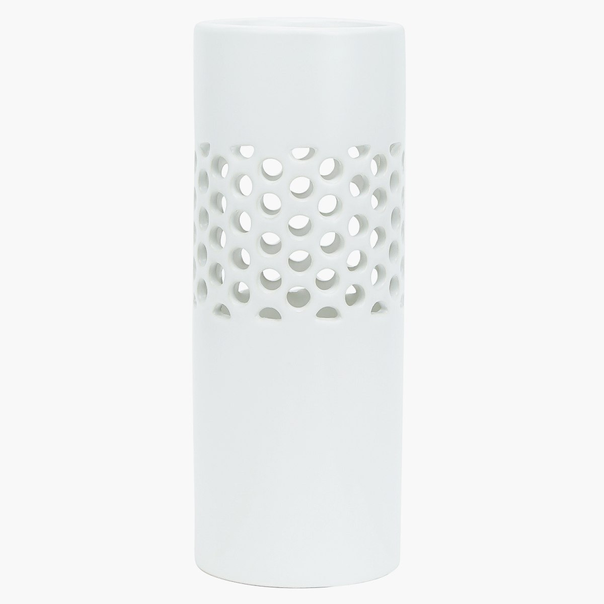 مزهرية اسطوانية بتفاصيل مفرّغة لوسينت-hbxbedroom-decorandaccessories-vases-image-1