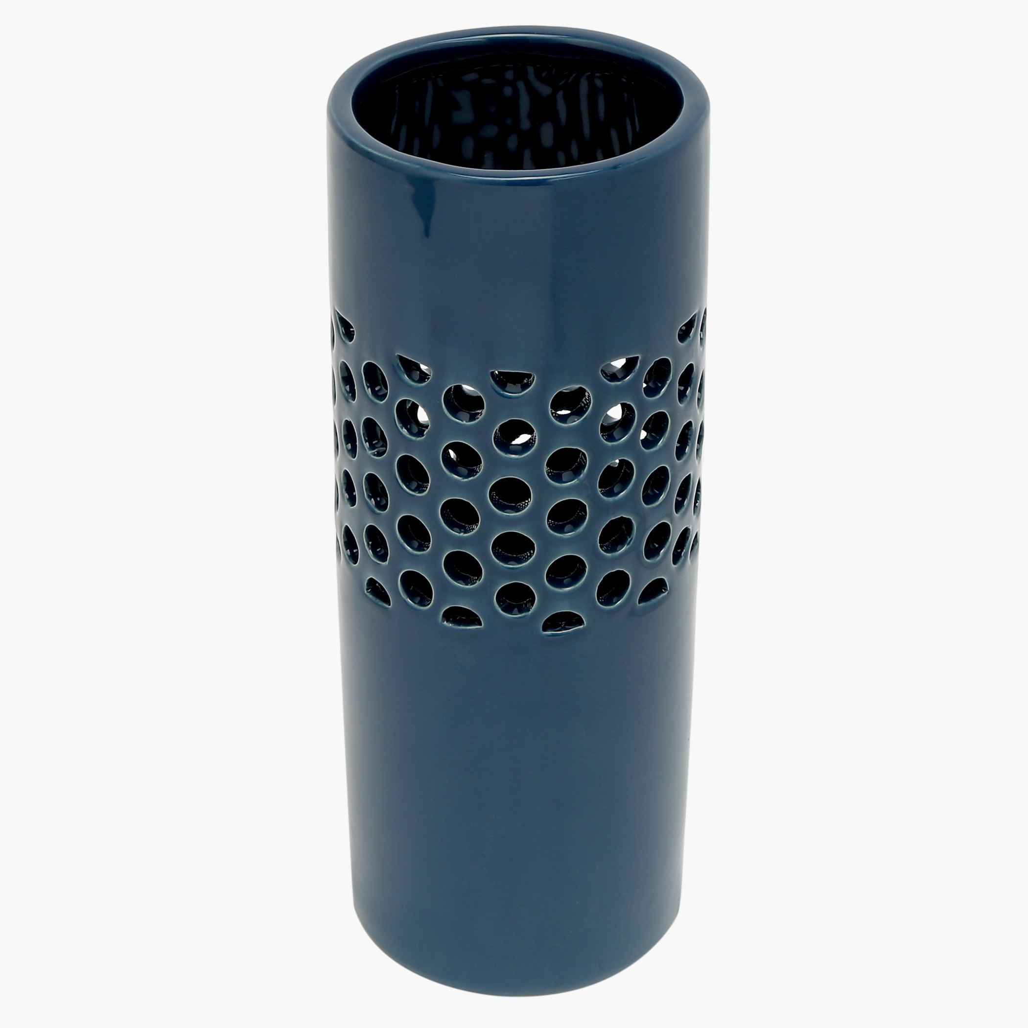Lucent Cutwork Detail Cylindrical Vase-hbxbedroom-decorandaccessories-vases-image-2
