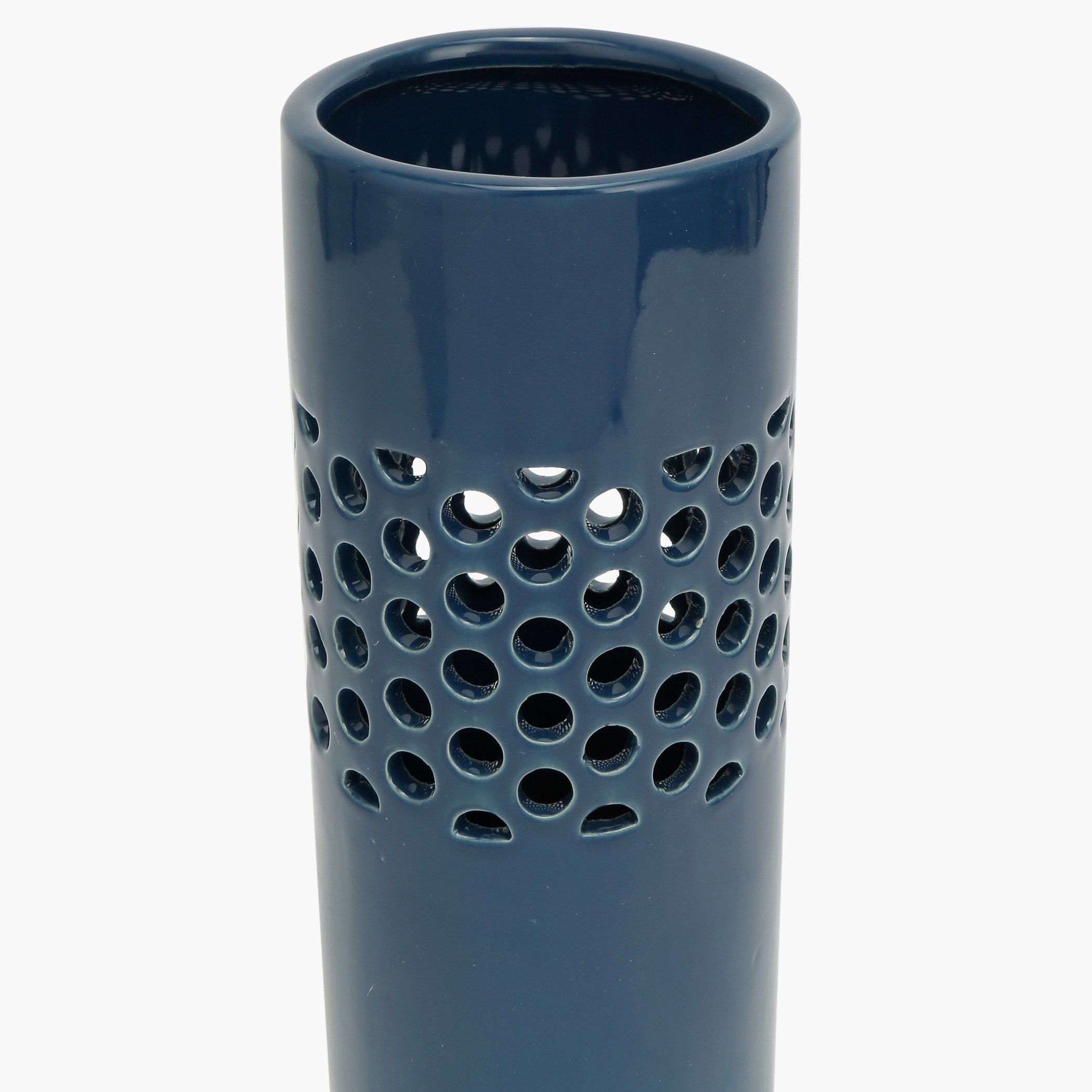 Lucent Cutwork Detail Cylindrical Vase-hbxbedroom-decorandaccessories-vases-image-3