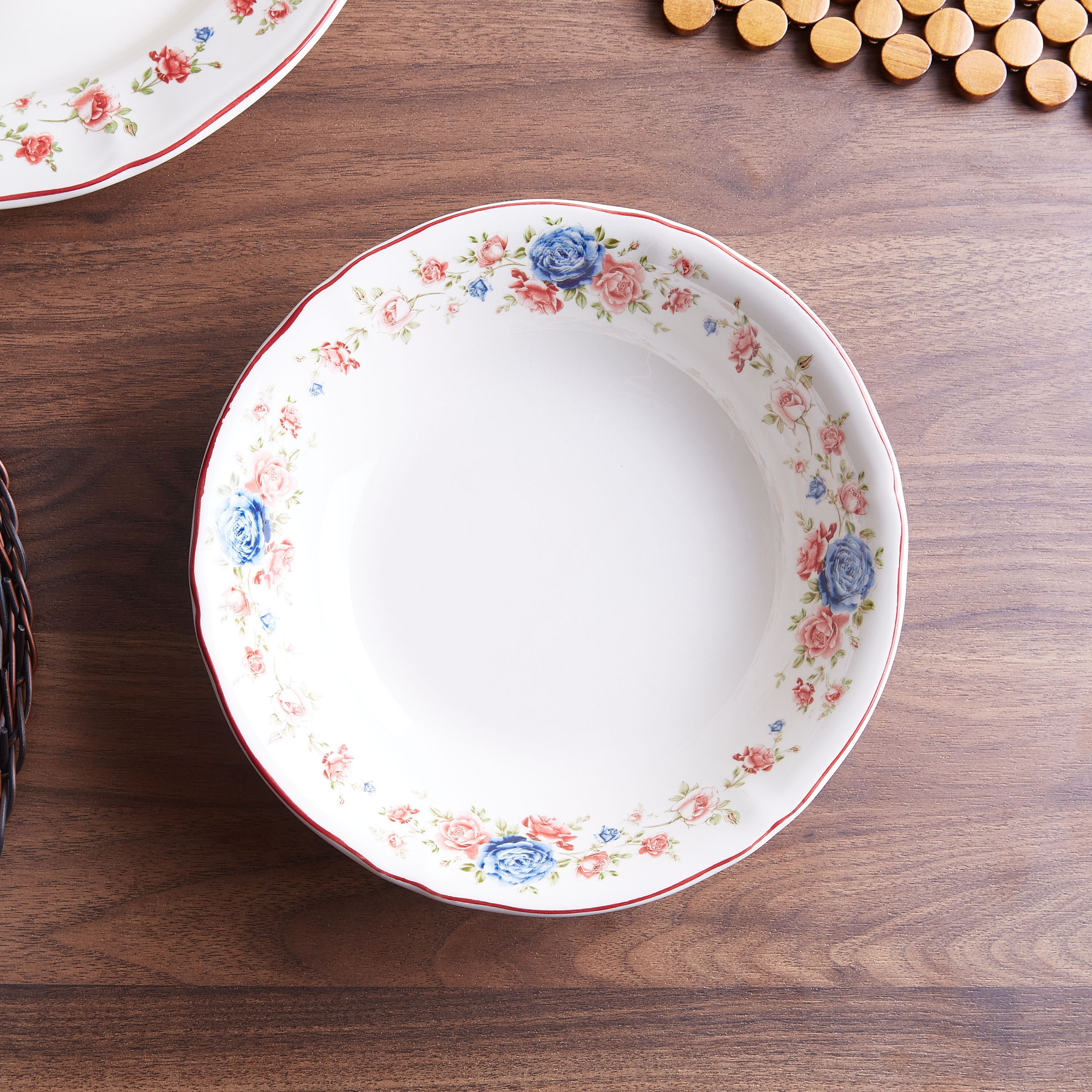 وعاء تقديم بطبعات ورود من كلايتان كوتاج - 24 سم-hbxdecorandfurnishings-tabletop-crockery-image-2