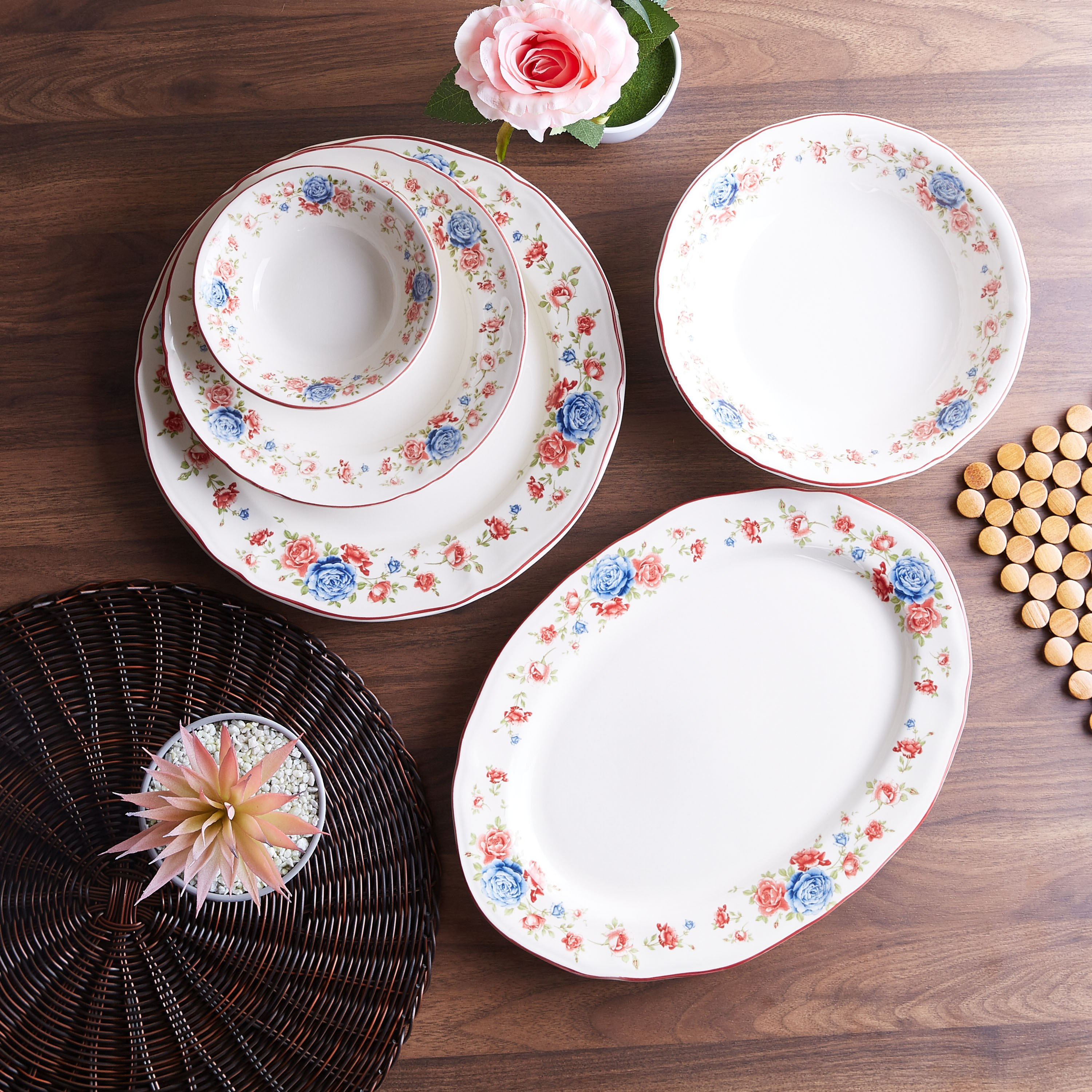 وعاء حساء بطبعات ورود من كوتيدج روز من كلايتان - 16 سم-hbxdecorandfurnishings-tabletop-crockery-image-3