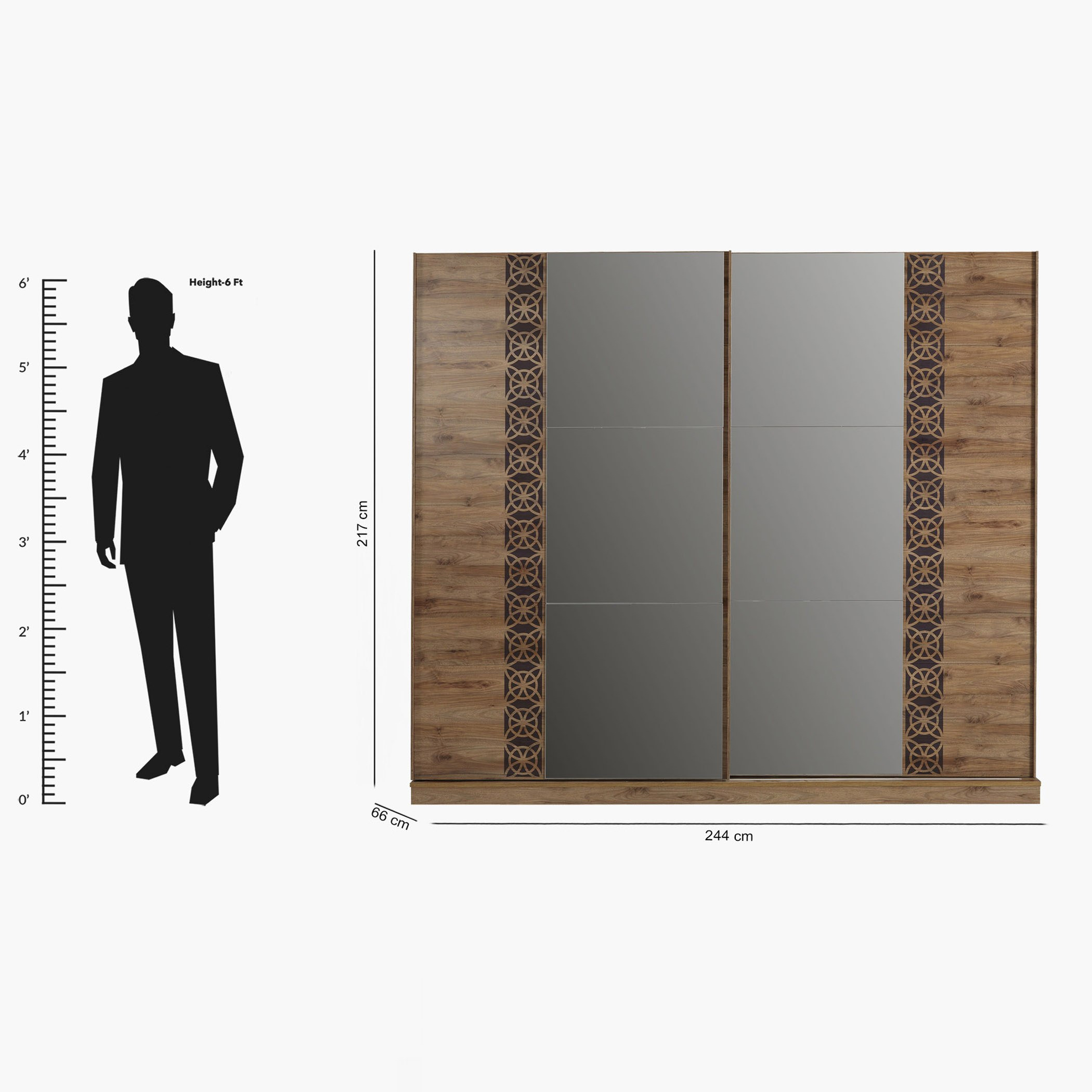 Burcham 2-Door Sliding Wardrobe with Mirror-hbxfurniture-wardrobes-image-5
