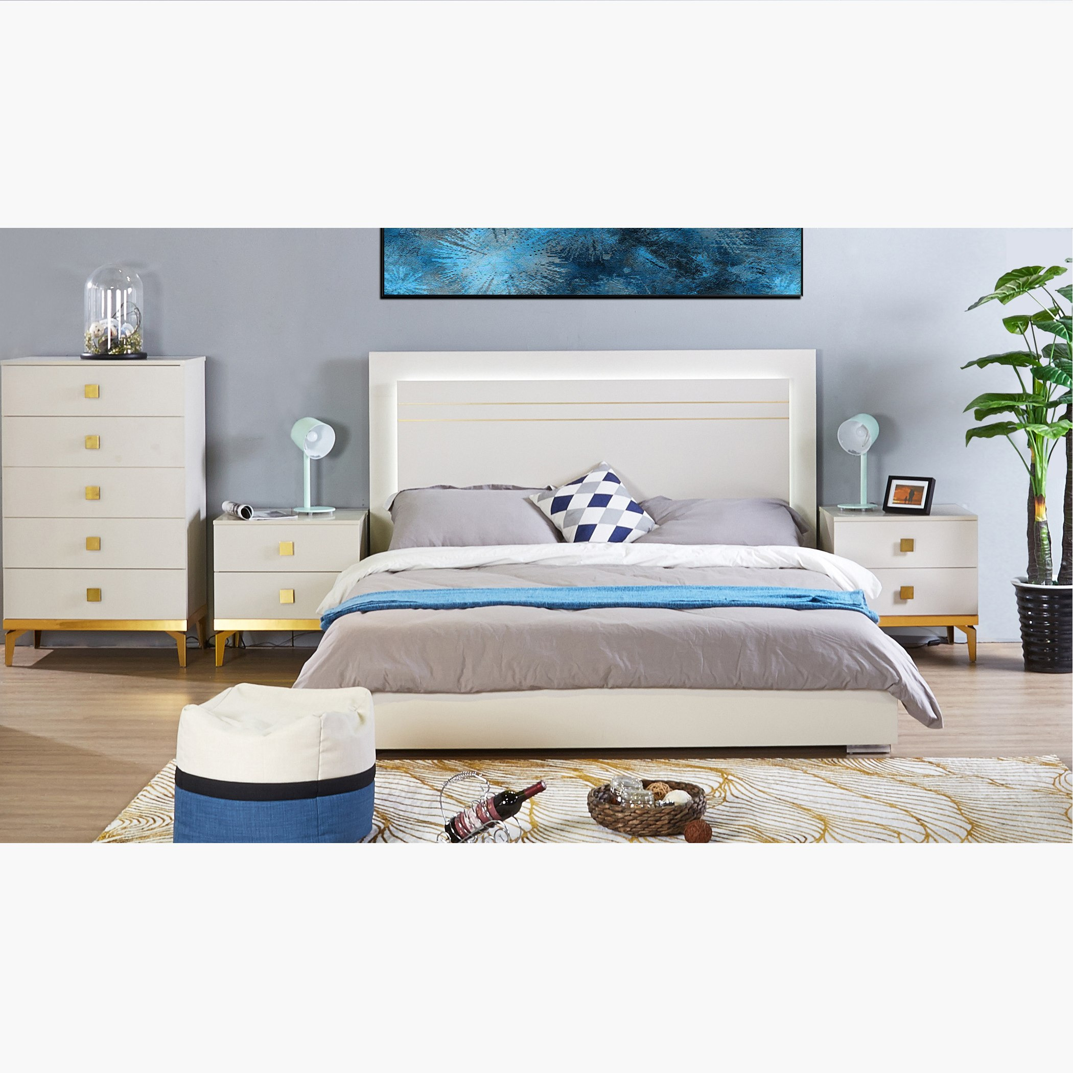 Sonaratti 5-Piece Super King Bedroom Set - 200x200 cm-hbxbedroom-bedsandbedsets-bedroomsets-superking-image-1