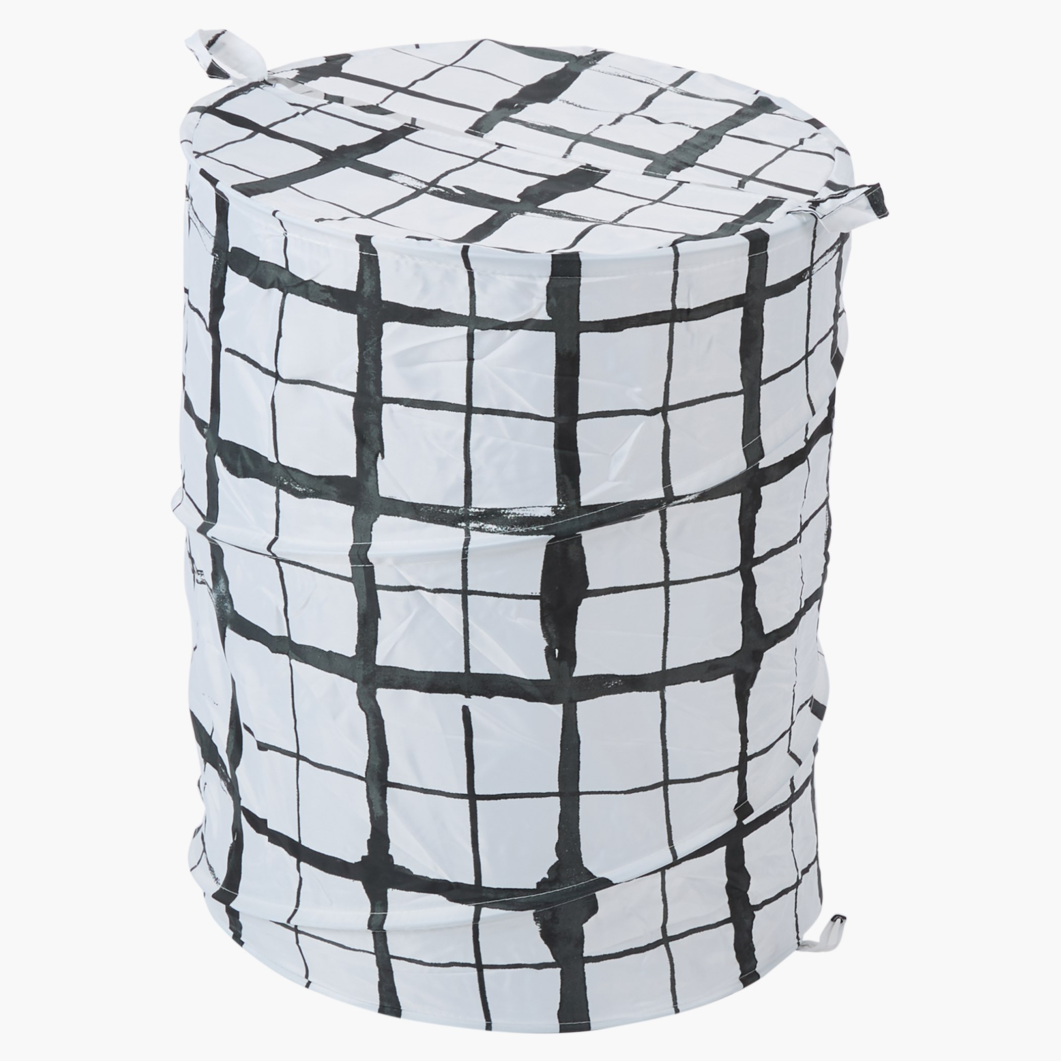 سلة غسيل كاروهات قابلة للطي أوربان-hbxbathroom-bathroomstorage-laundryhampers-image-1