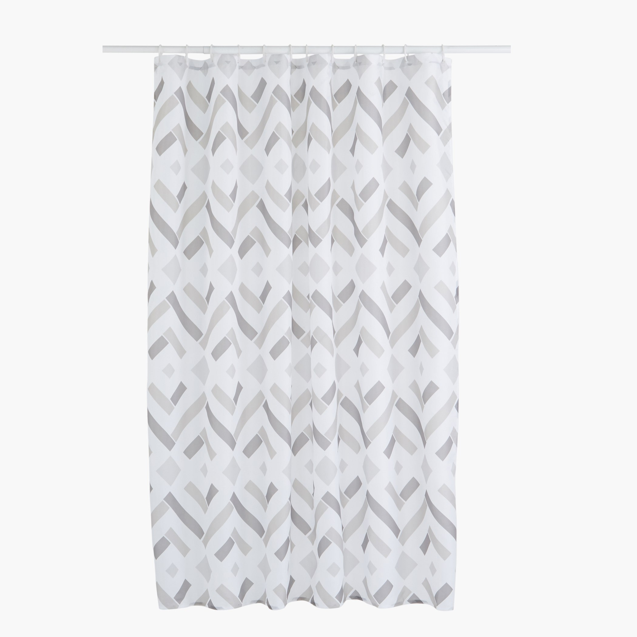 ستارة حمام بطبعات مع 12 خطاف تعليق سايروس - 180x180 سم-hbxhomeware-hbxbathroom-image-1