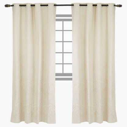 Breeze Textured Blackout Curtain Pair - 135x300 cm