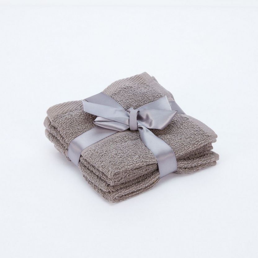 Essential Textured Face Towel - Set of 4-Bathroom Textiles-image-1
