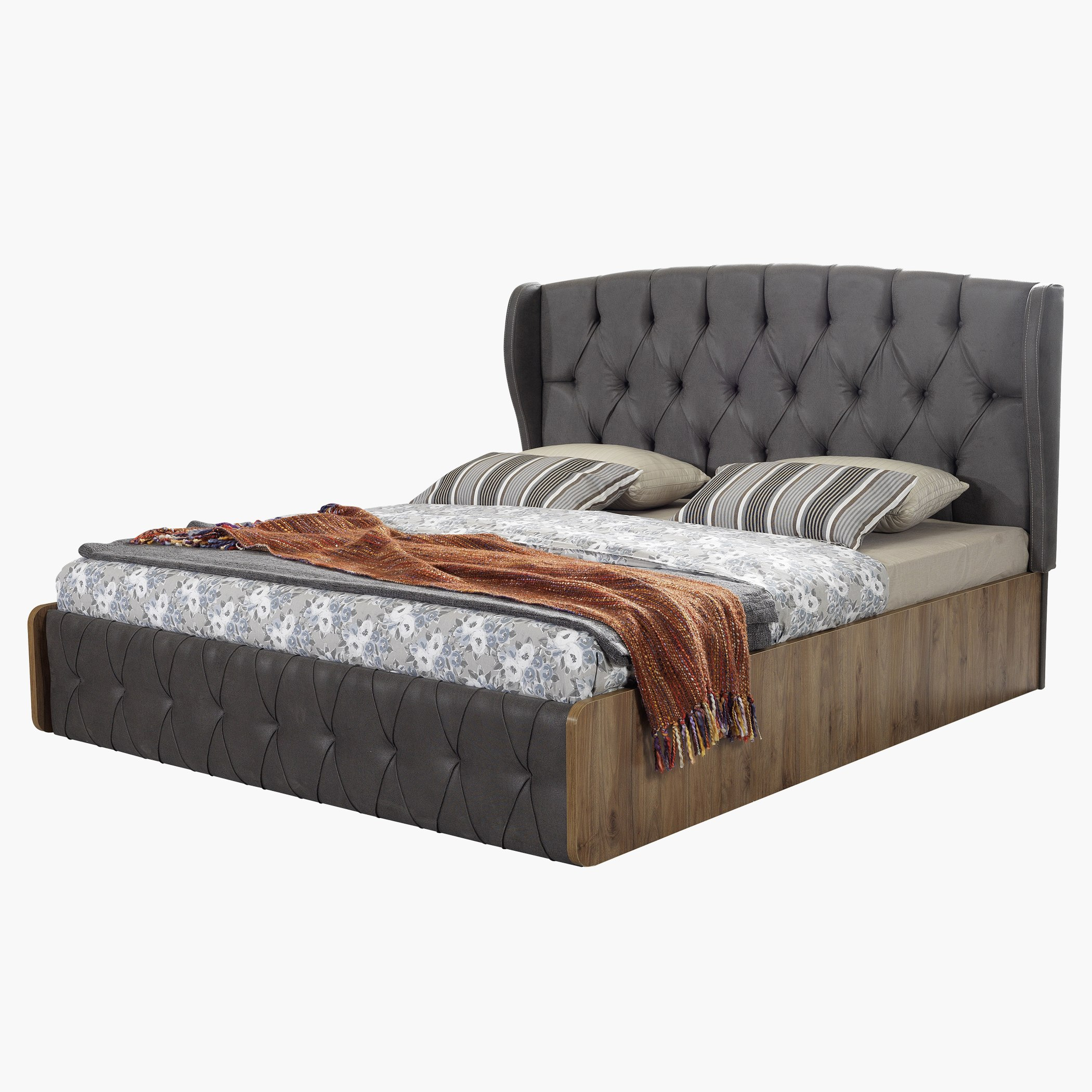 طقم غرفة نوم كينج 6 قطع من بورشام - 180x200 سم-hbxbedroom-bedsandbedsets-bedroomsets-king-image-3