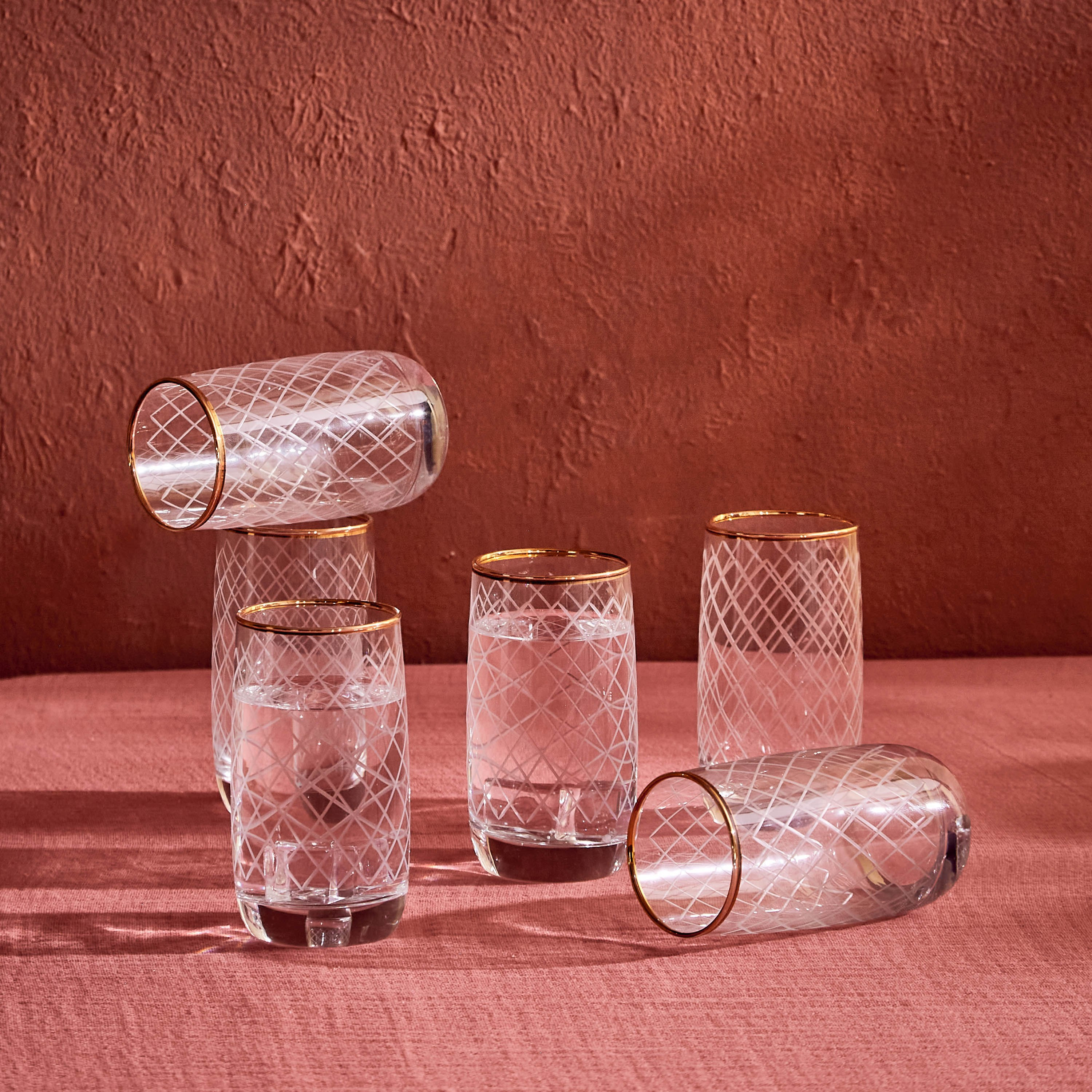 طقم أكواب طويلة 6 قطع من فيجن أرجان إنديورا - 330 مل-hbxhomeware-hbxkitchen-image-1