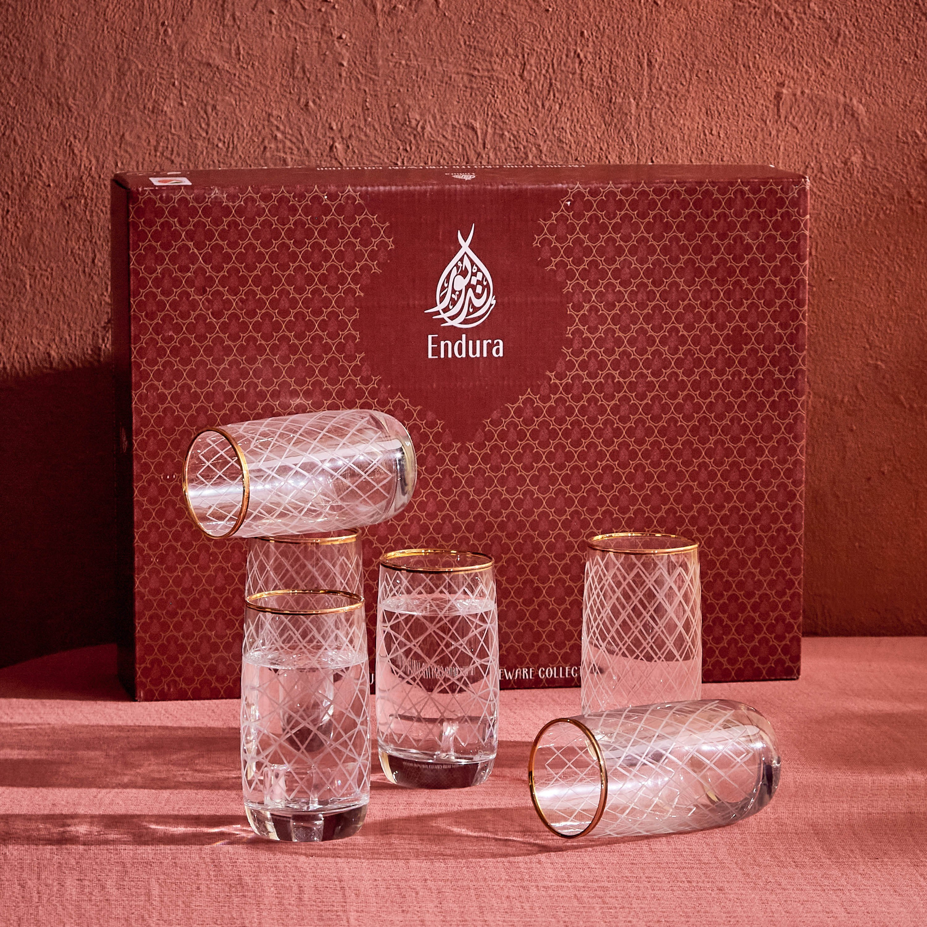 طقم أكواب طويلة 6 قطع من فيجن أرجان إنديورا - 330 مل-hbxhomeware-hbxkitchen-image-2