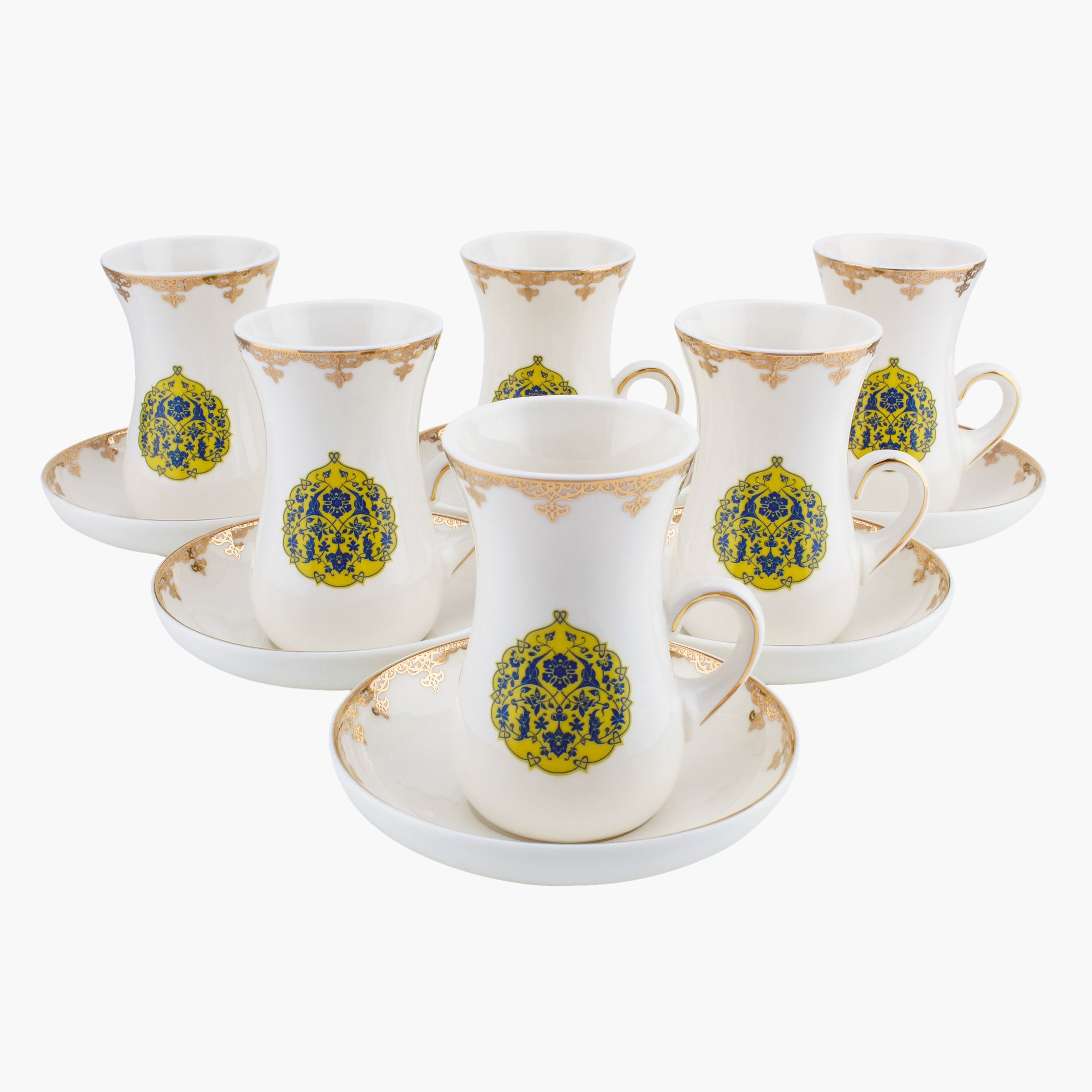 طقم فناجين وصحون 12 قطعة بطبعات من سلطان إيشيكان-hbxhomeware-diningandtabletop-coffeeandteasets-image-1