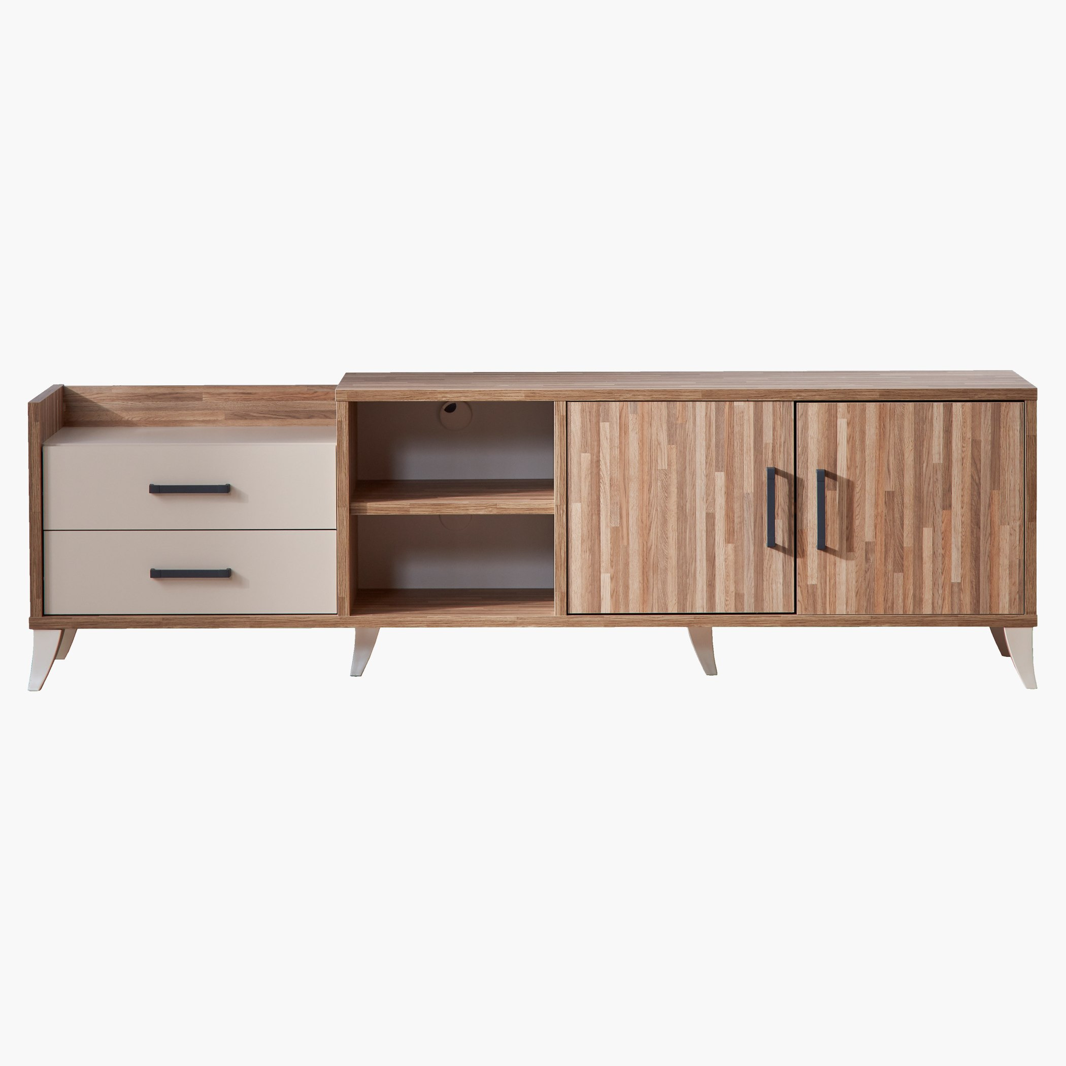 خزانة تلفاز منخفضة حتى 55 بوصة بدرجين وبابين من باركاي-hbxlivingroom-mediaunitsandstorage-tvunits-image-2