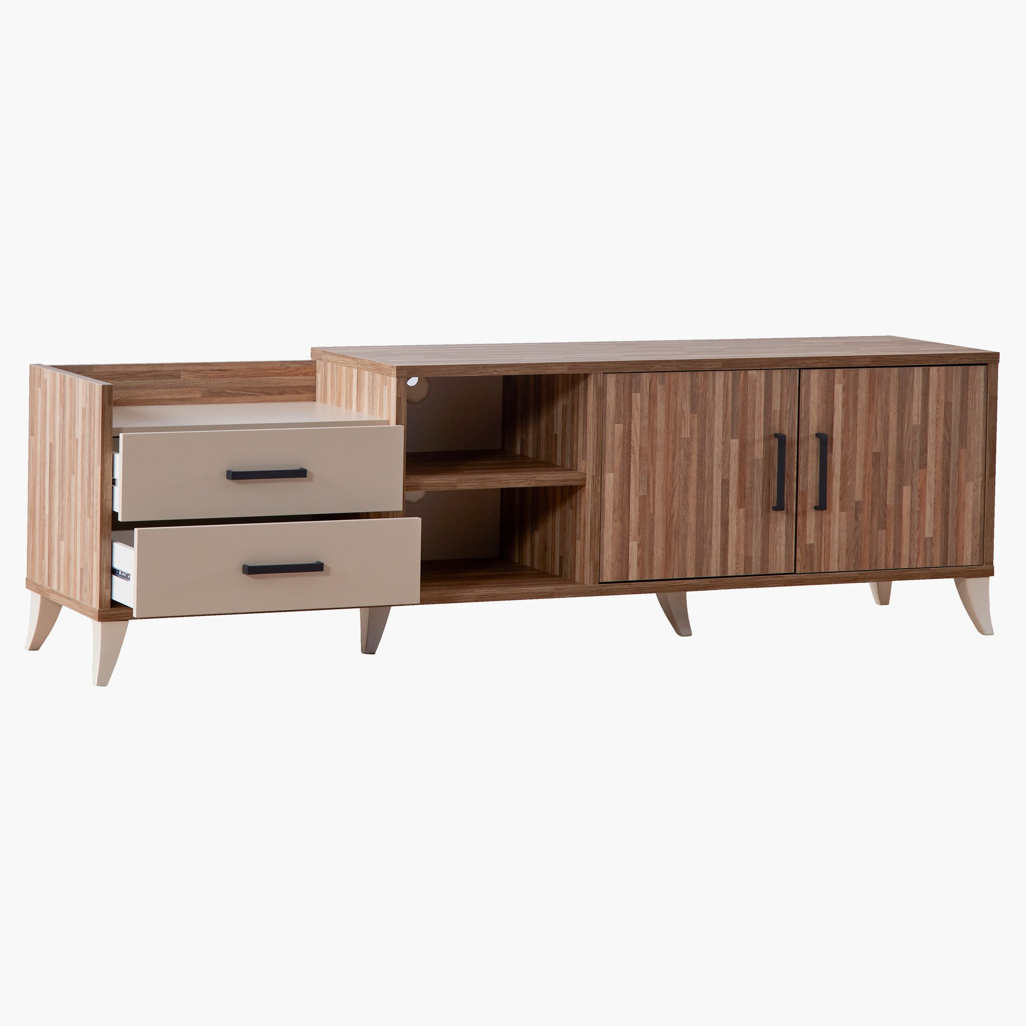 خزانة تلفاز منخفضة حتى 55 بوصة بدرجين وبابين من باركاي-hbxlivingroom-mediaunitsandstorage-tvunits-image-3