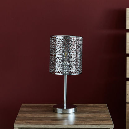 Lattice Metallic Electrical Table Lamp - 40 cms