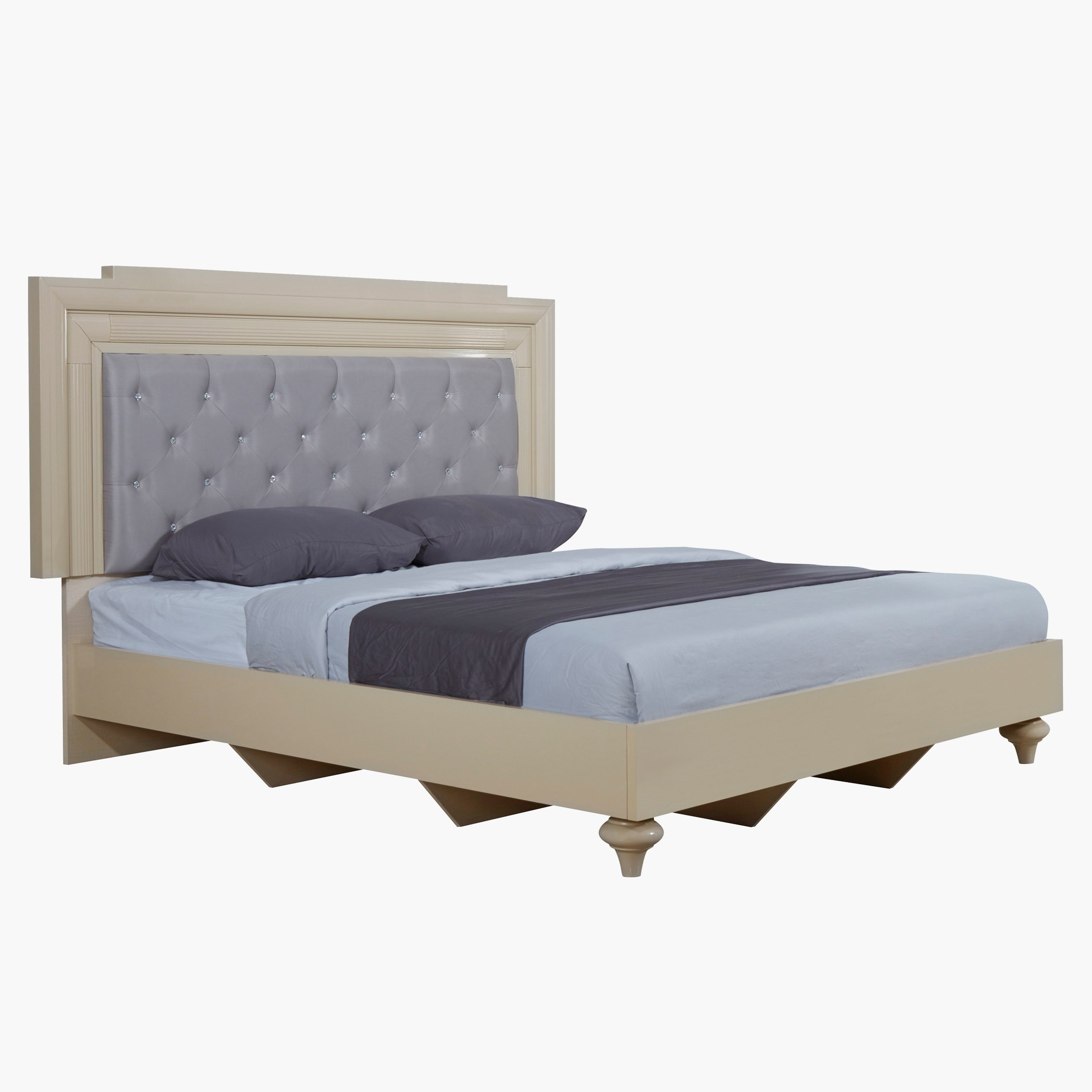 Harvest High Gloss 6-Piece King Bedroom Set - 180x200 cm-hbxbedroom-bedsandbedsets-bedroomsets-king-image-3