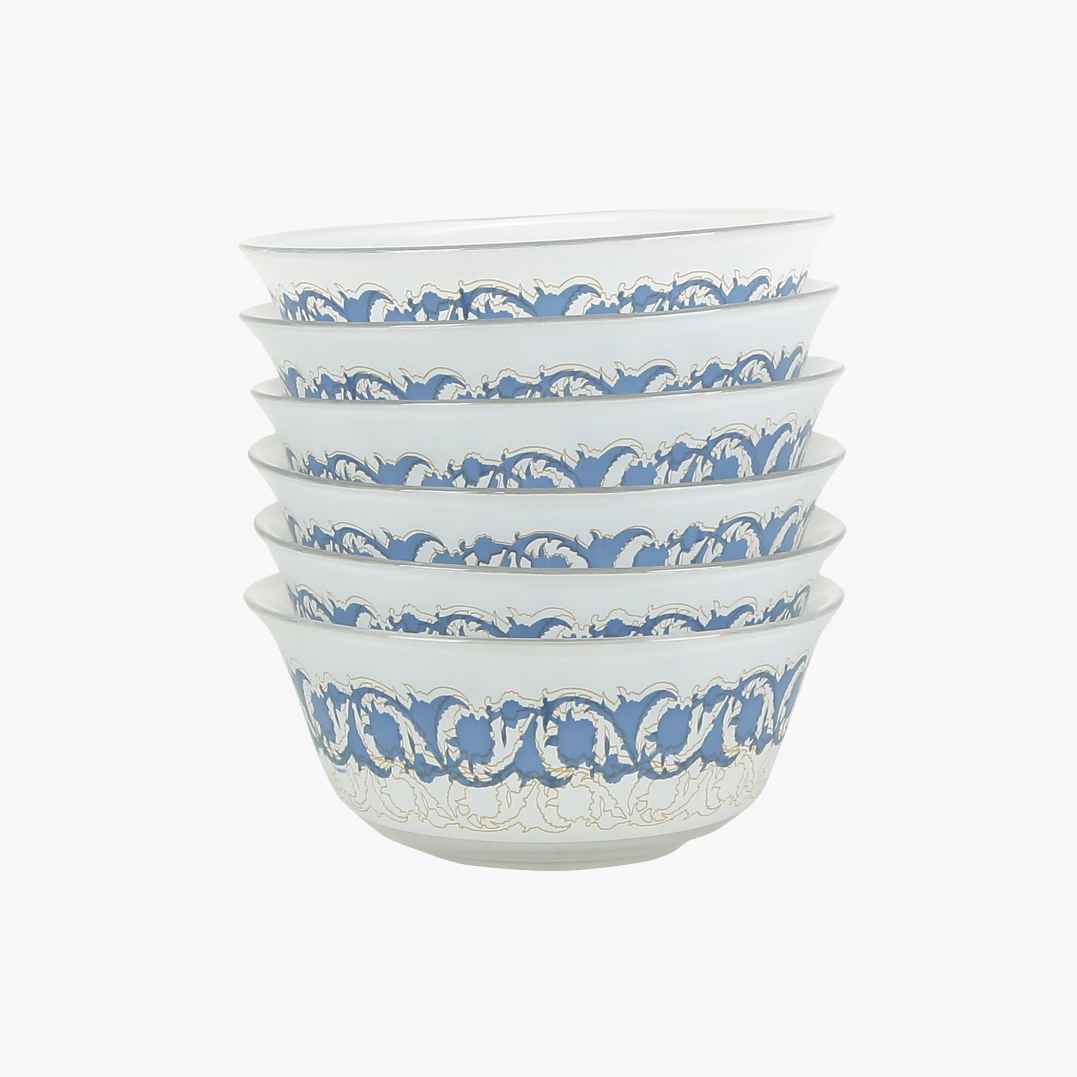 طقم سلطانيات حساء بطبعات دمشق من 6 قطع-hbxdecorandfurnishings-tabletop-crockery-image-1
