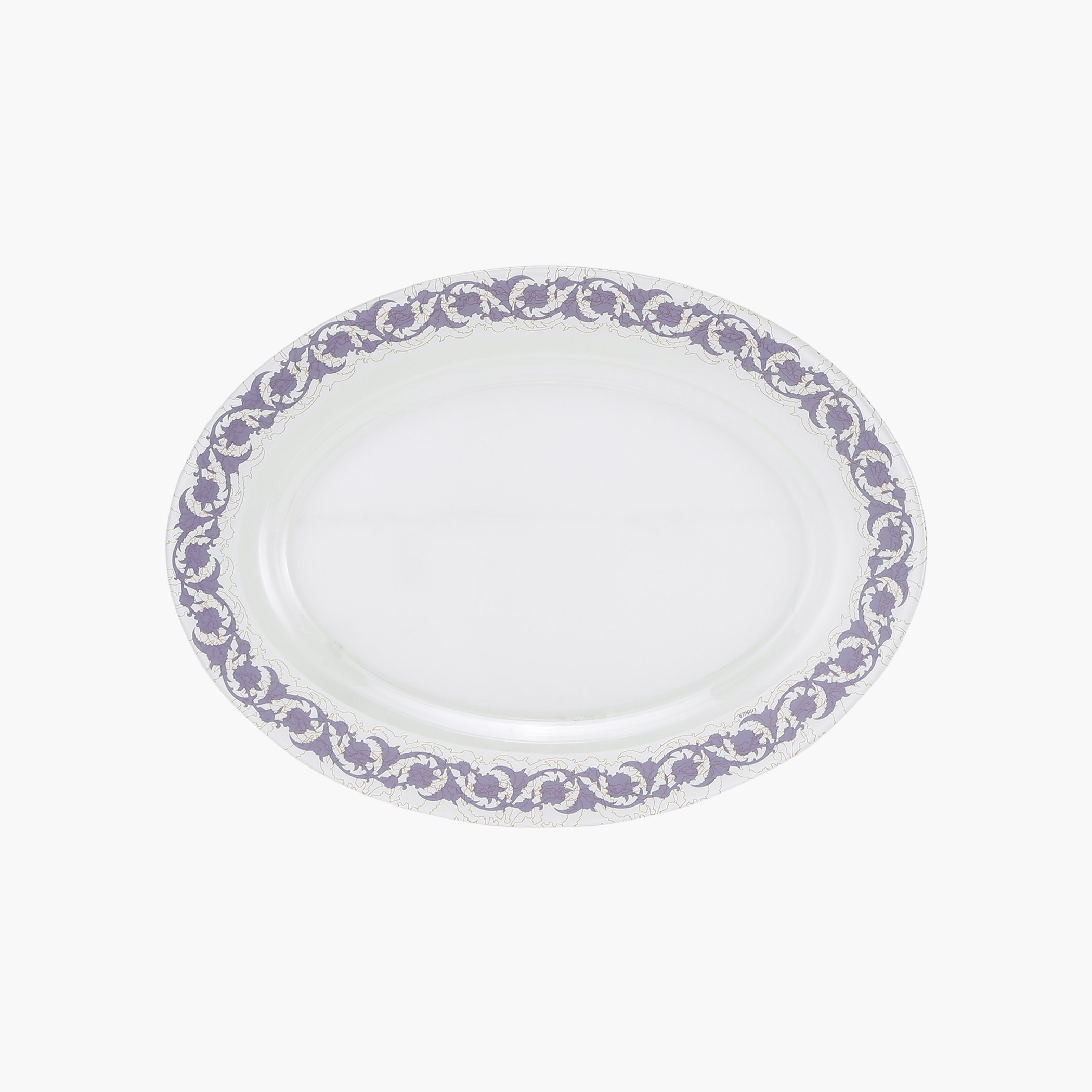 صحن بيضاوي بطبعات دمشق - 35 سم-hbxdecorandfurnishings-tabletop-crockery-image-1