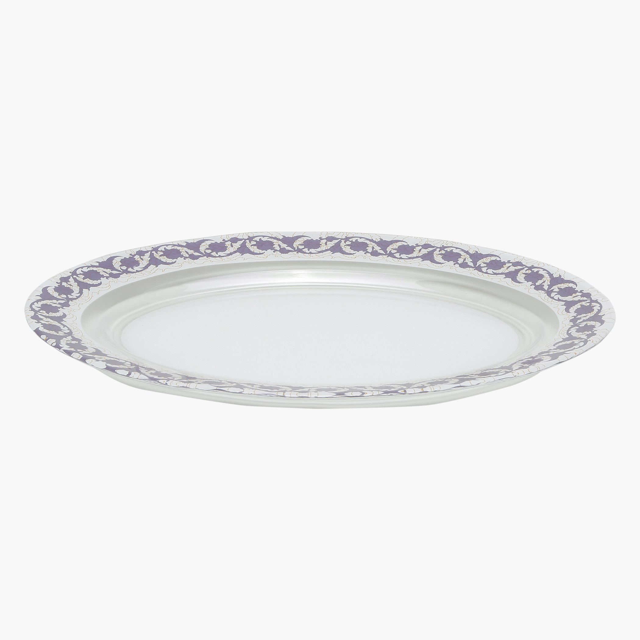 صحن بيضاوي بطبعات دمشق - 35 سم-hbxdecorandfurnishings-tabletop-crockery-image-2