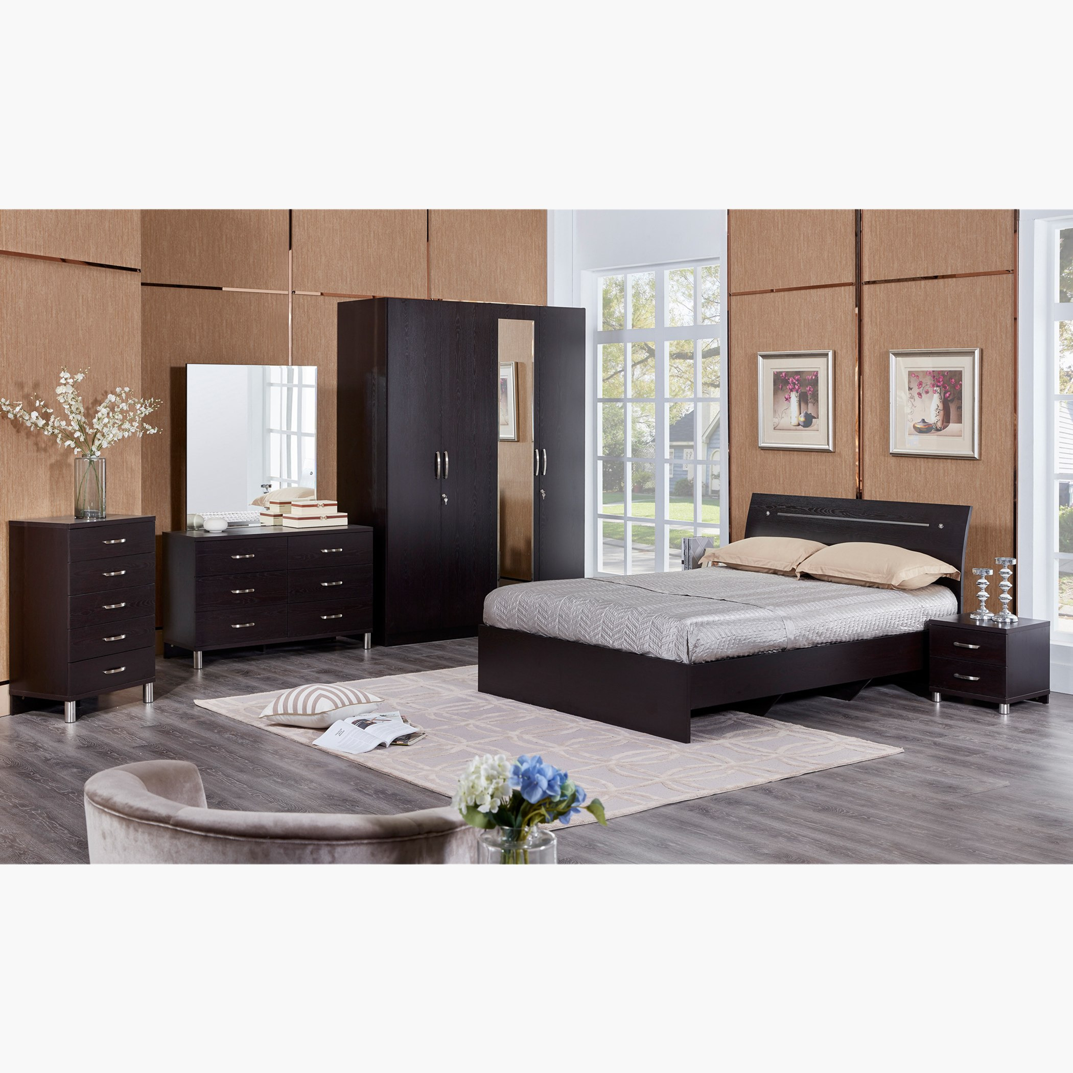 Apollo Queen Bed with Curved Headboard - 150x200 cm-hbxbedroom-bedsandbedsets-beds-queen-image-6