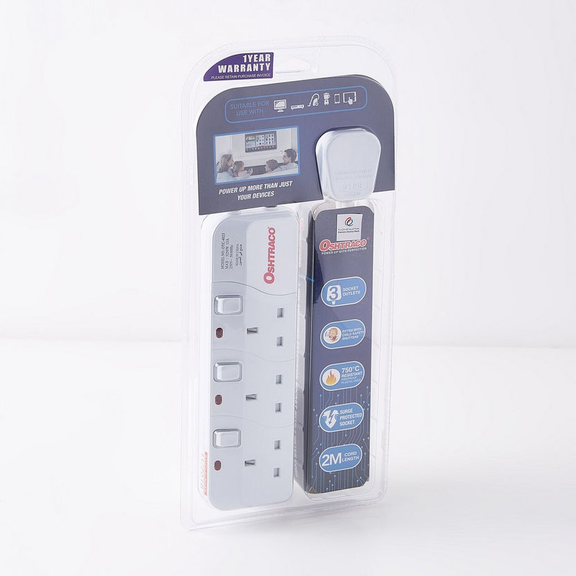 Oshtraco 4-Way Universal Switch Socket with 2 m Cord & USB Charger-Lighting Accessories-image-3