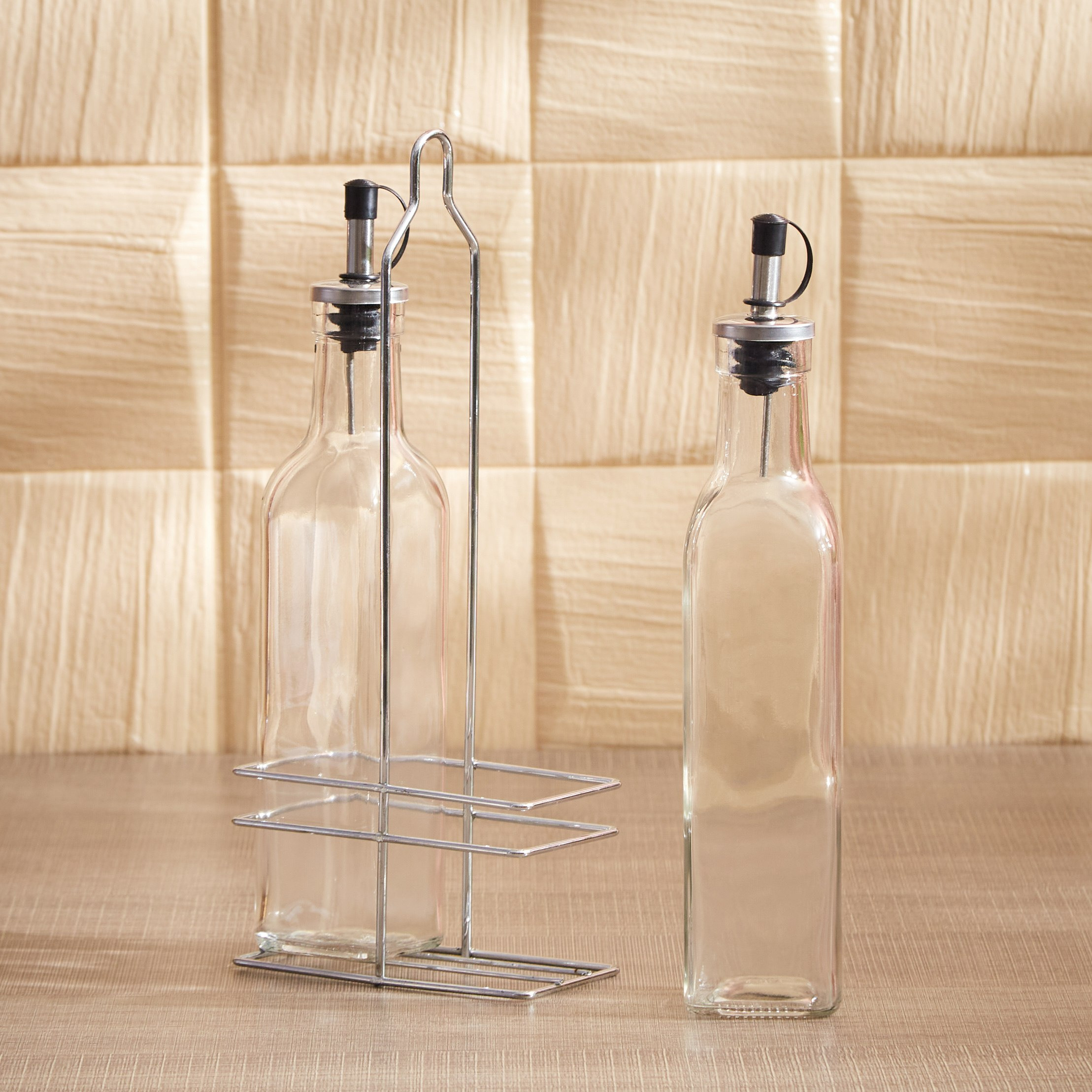 Myra Oil and Vinegar Bottle Set with Stand - 250 ml-hbxhomeware-hbxkitchen-image-2