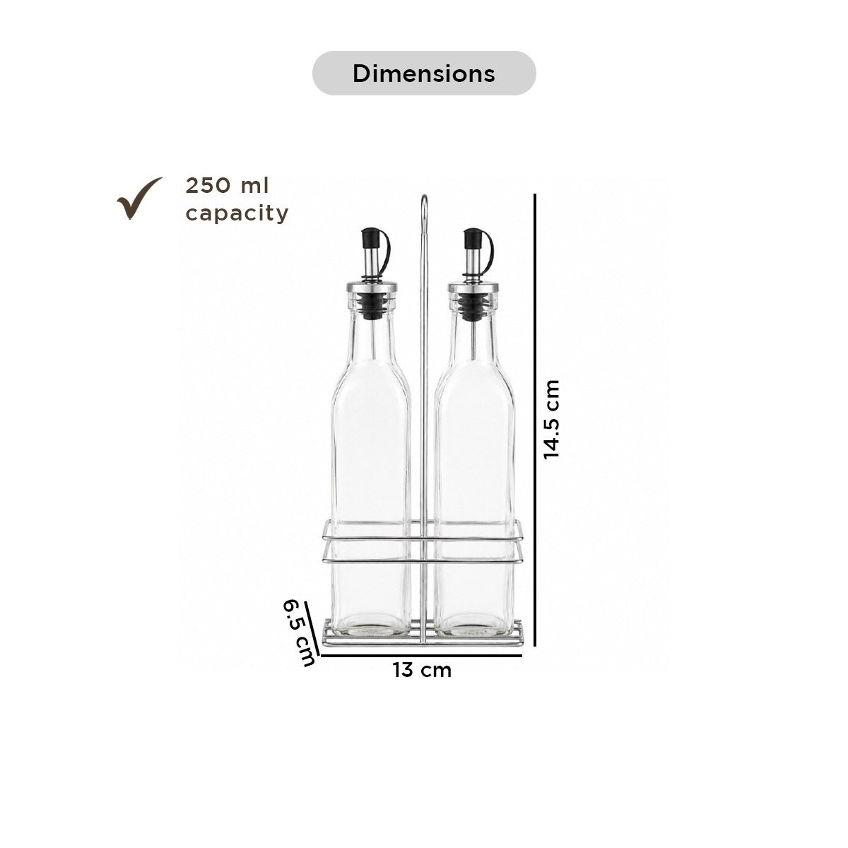 Myra Oil and Vinegar Bottle Set with Stand - 250 ml-hbxhomeware-hbxkitchen-image-10