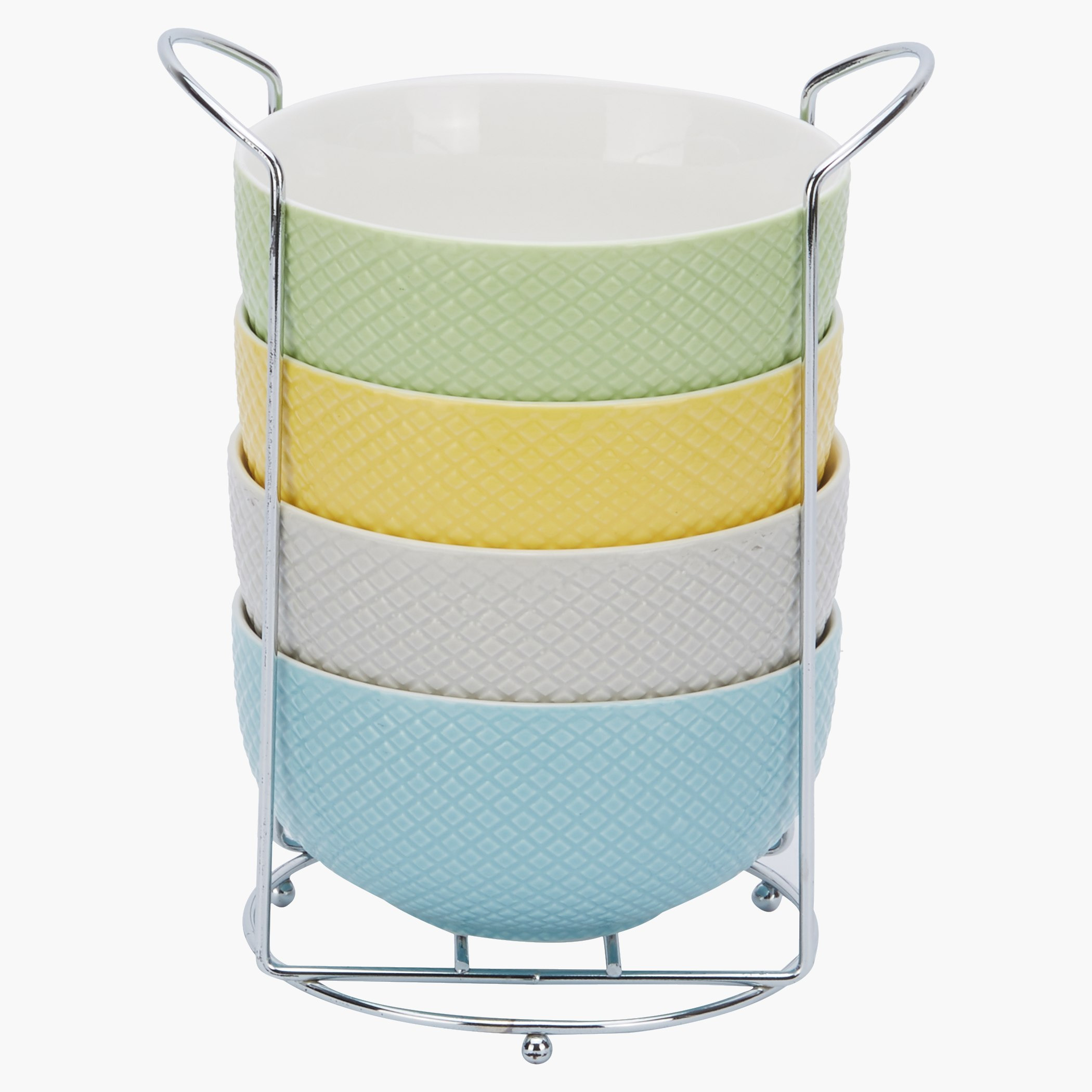 طقم أوعية مع حامل - 4 قطع-hbxdecorandfurnishings-tabletop-crockery-image-1