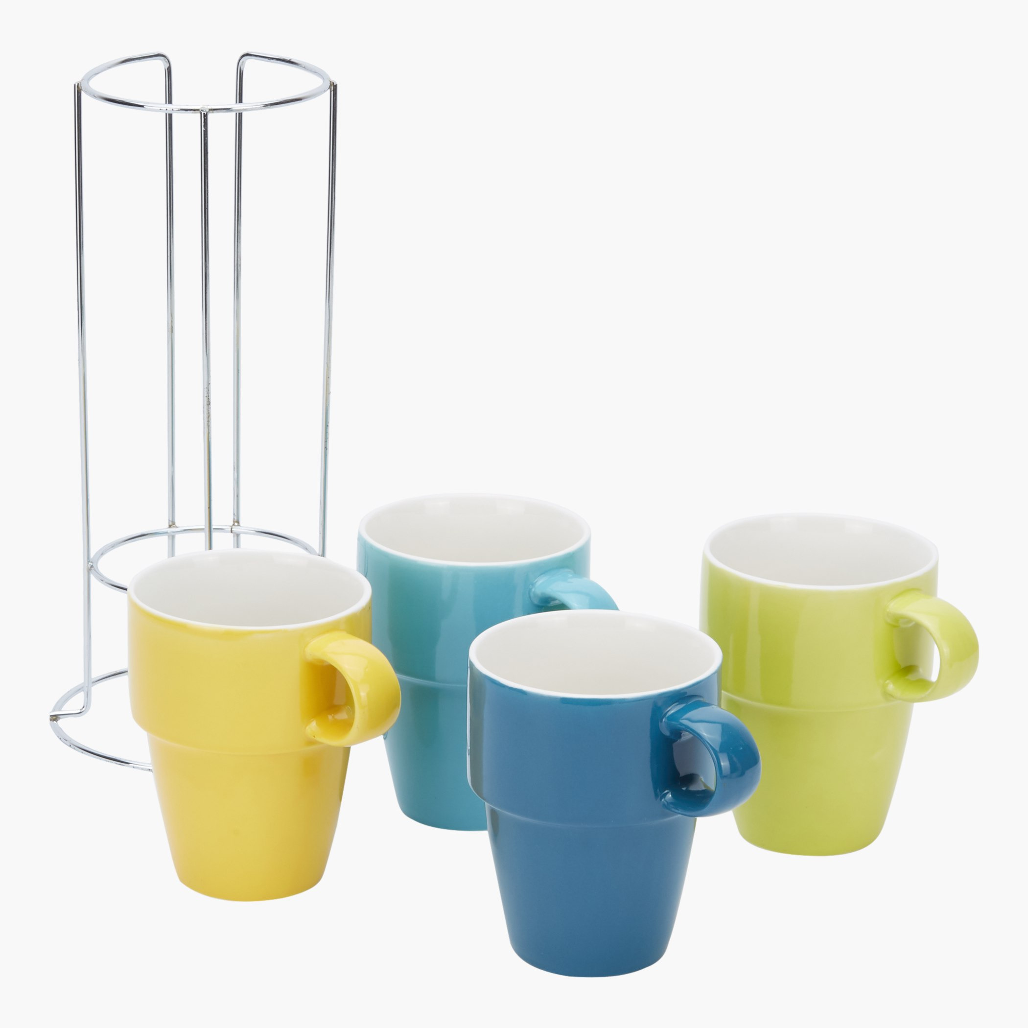 4-Piece Stackable Mug Set with Stand-hbxdecorandfurnishings-tabletop-crockery-image-2