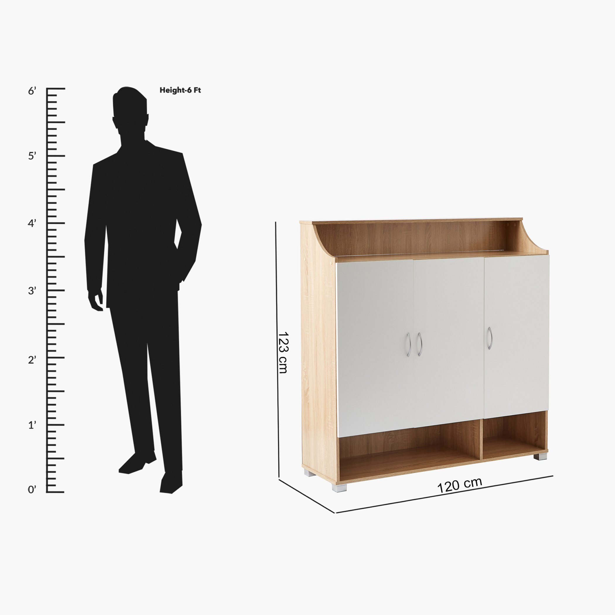 Emotion Rectangular 20-Pair Shoe Cabinet with 3 Doors-hbxbedroom-shoecabinetsandracks-image-11