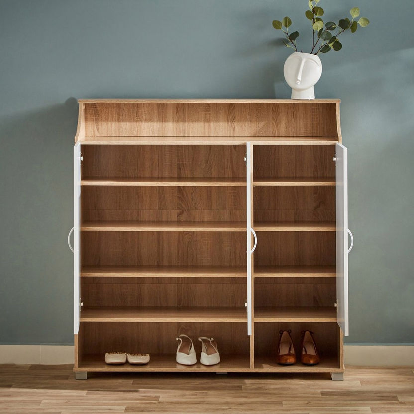 Emotion Rectangular 20-Pair Shoe Cabinet with 3 Doors-Shoe Cabinets and Racks-image-1
