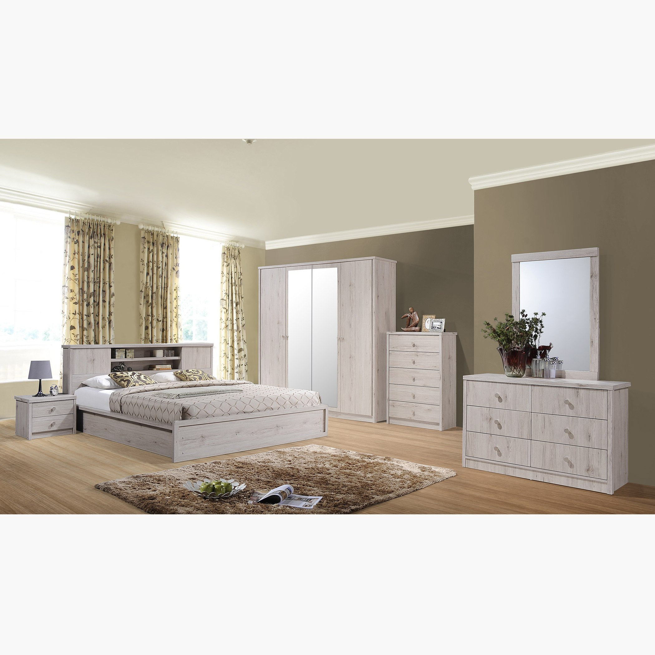 Etzy 5-Piece King Bedroom Set - 180x200 cm-hbxbedroom-bedsandbedsets-bedroomsets-king-image-1