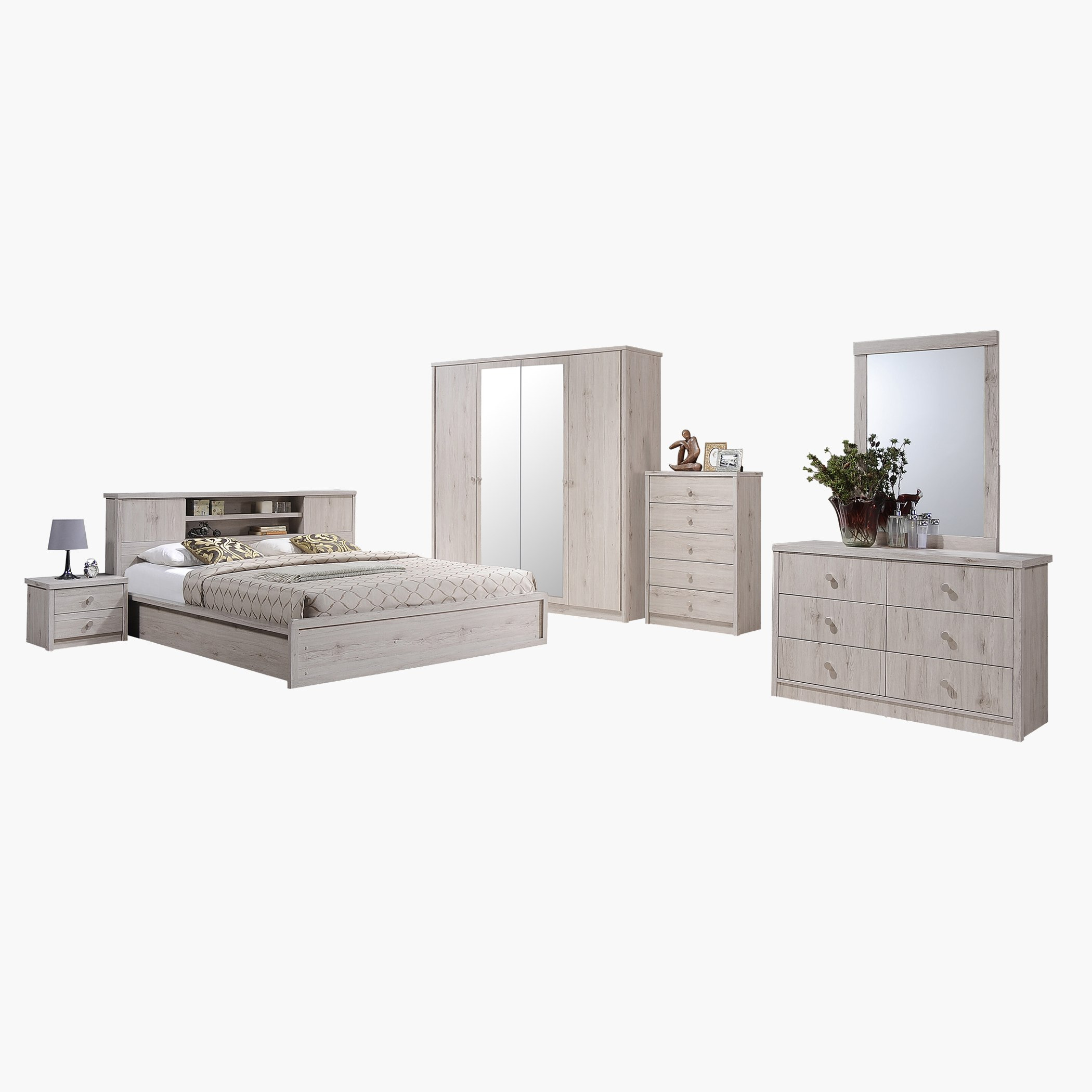 Etzy 5-Piece King Bedroom Set - 180x200 cm-hbxbedroom-bedsandbedsets-bedroomsets-king-image-2