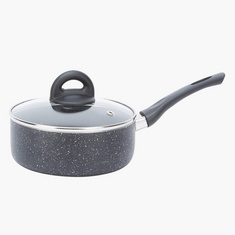 Onyx Non-Stick Saucepan with Lid and Induction Base - 18 cms