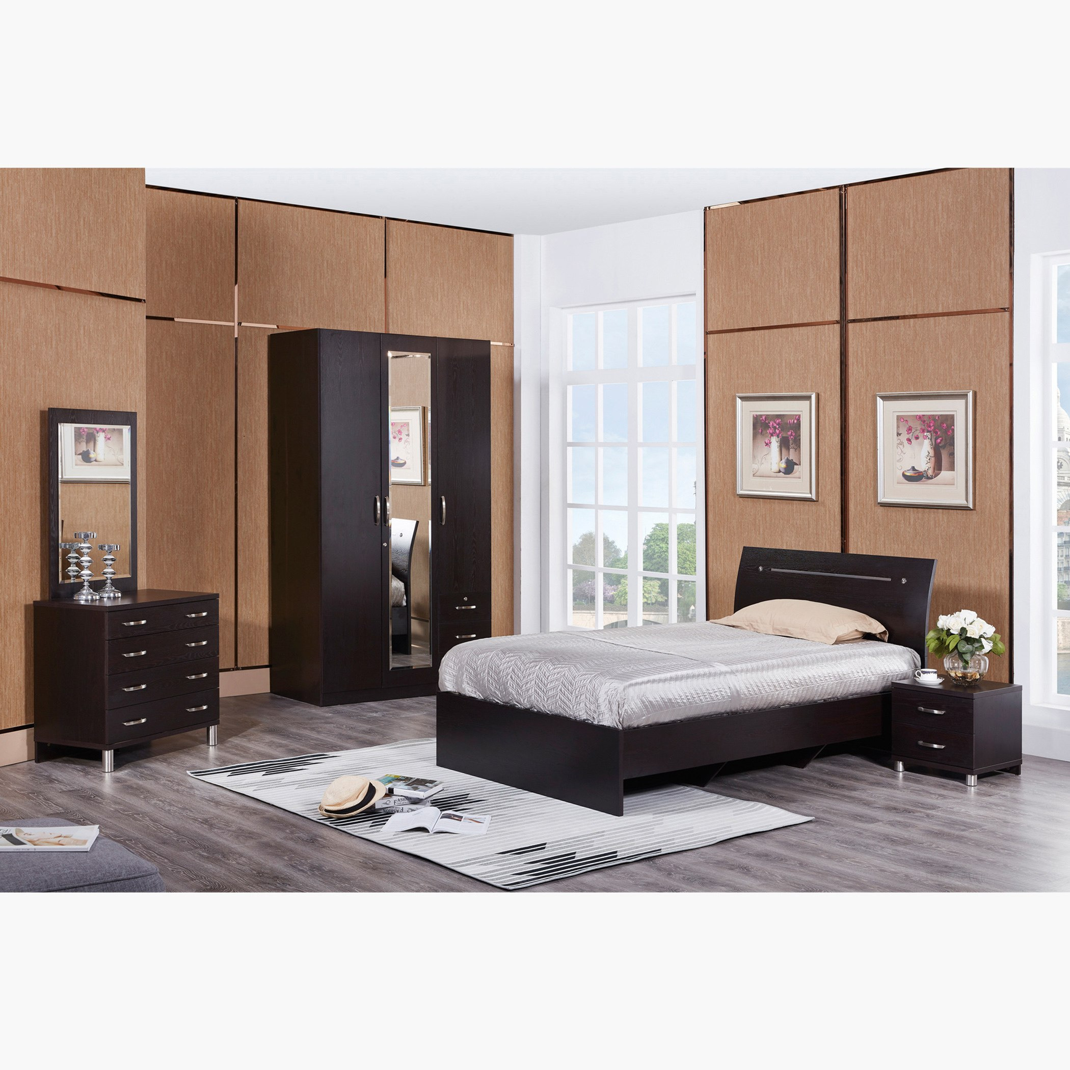 مرآة دون طاولة تزيين صغيرة 4 أدراج من أبولو-hbxfurniture-kidsroom-kidsdressersandmirrors-image-4